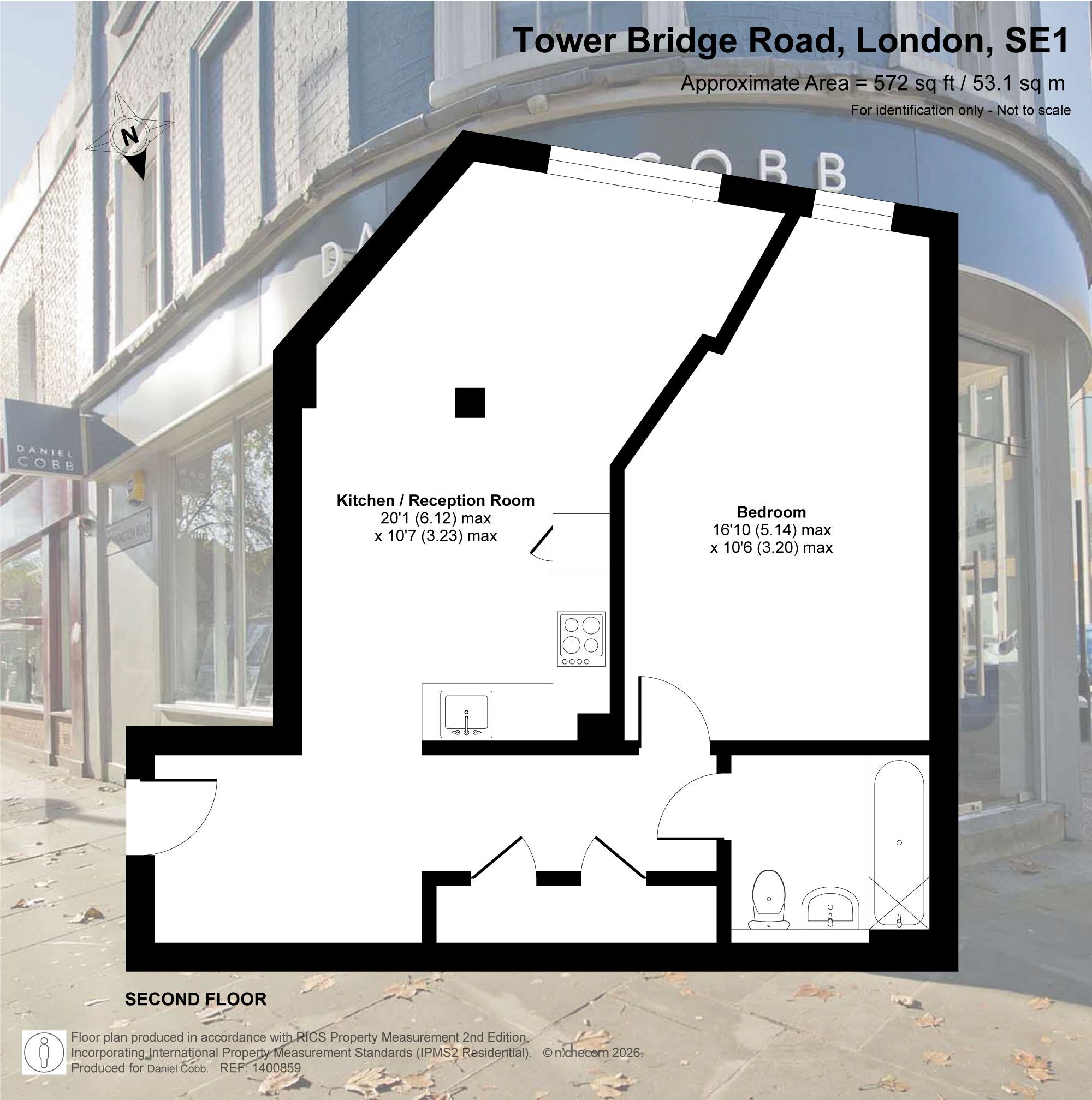 Flat 206, 153 Tower Bridge Road, London floorplan