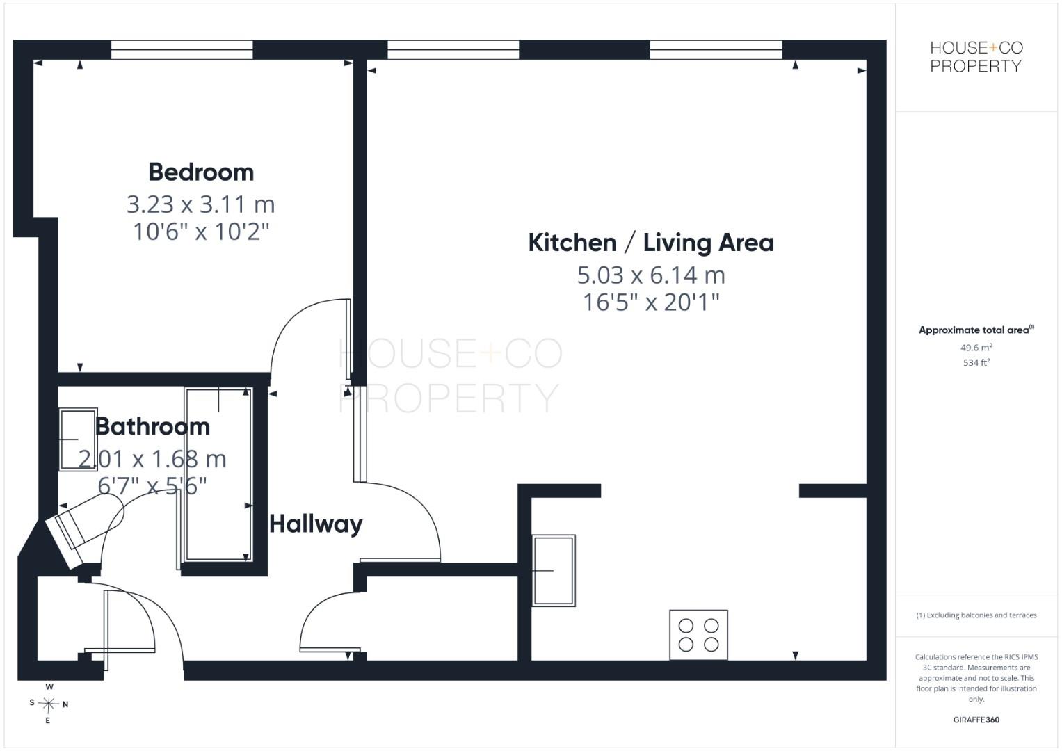 Flat 2, 12, Brunswick Square, Bristol floorplan