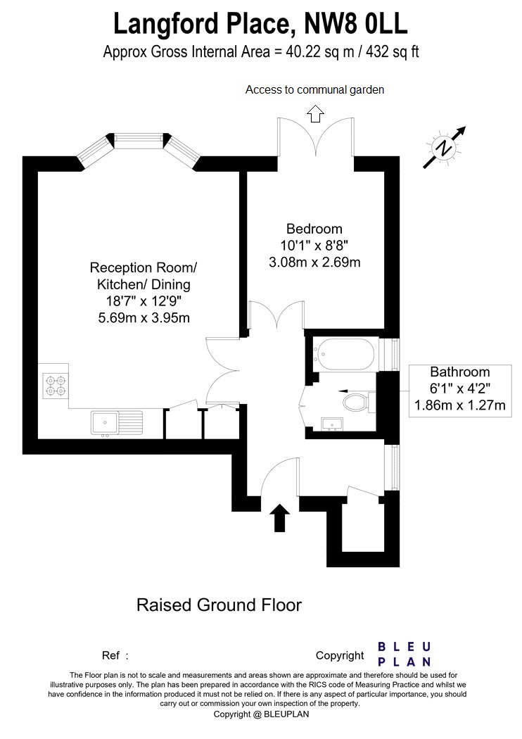 Flat 3, 18, Langford Place, St John's Wood floorplan