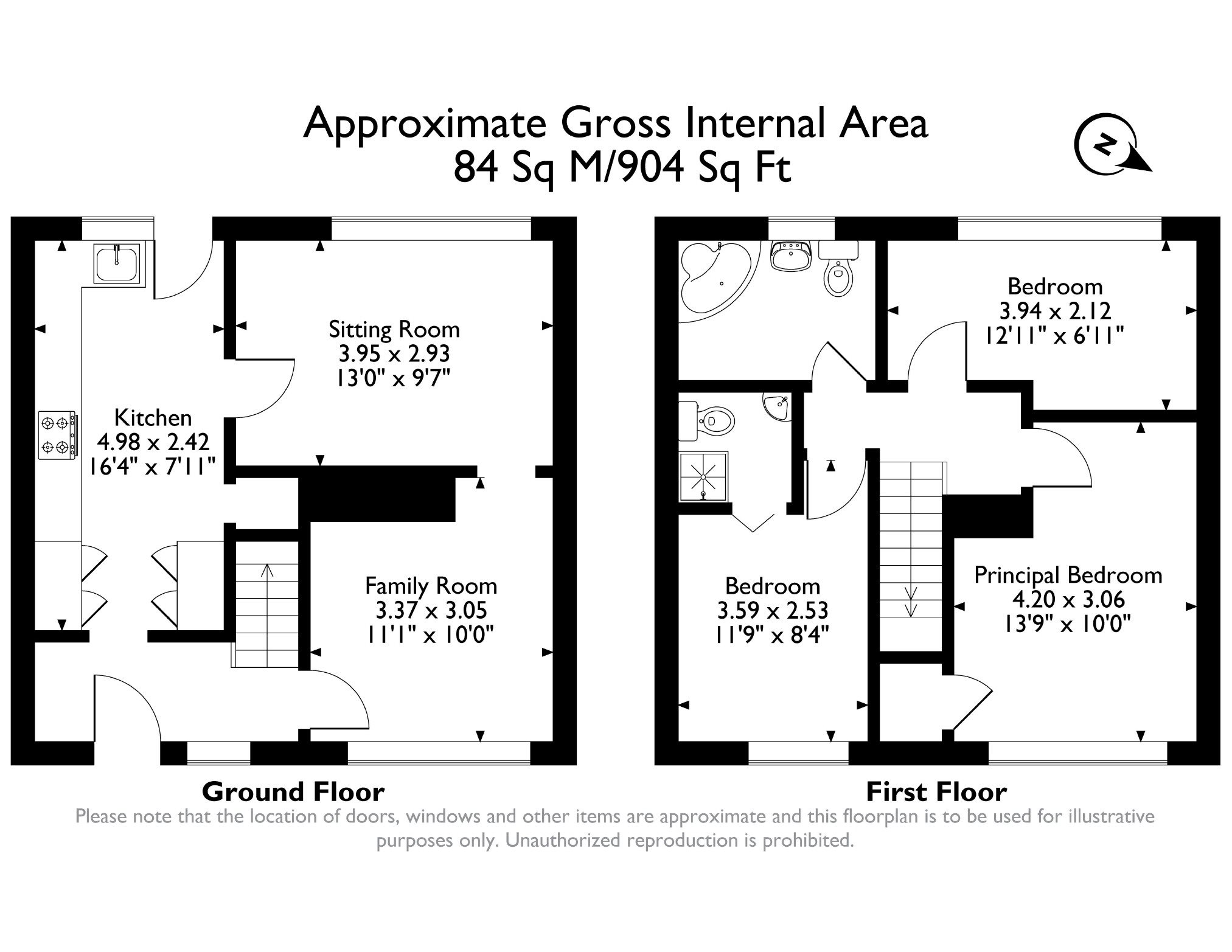 13, Elm Close, Llanmartin floorplan
