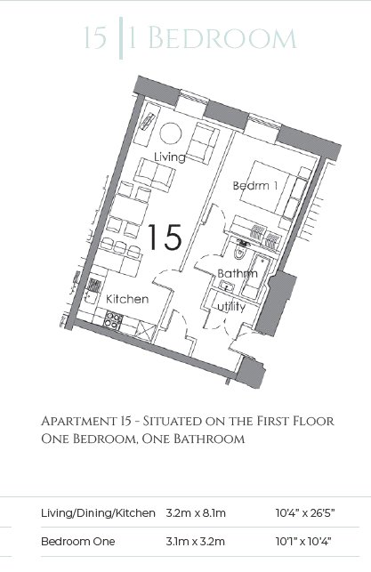 Apartment 15, 15, Brewers Quay, Weymouth floorplan