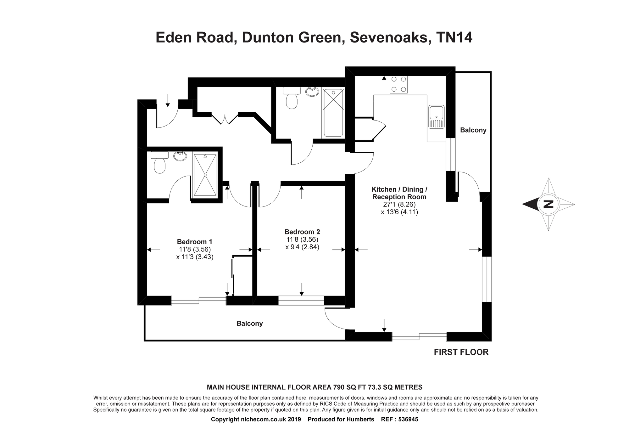 3 Jennings Court,, Eden Road, Sevenoaks floorplan