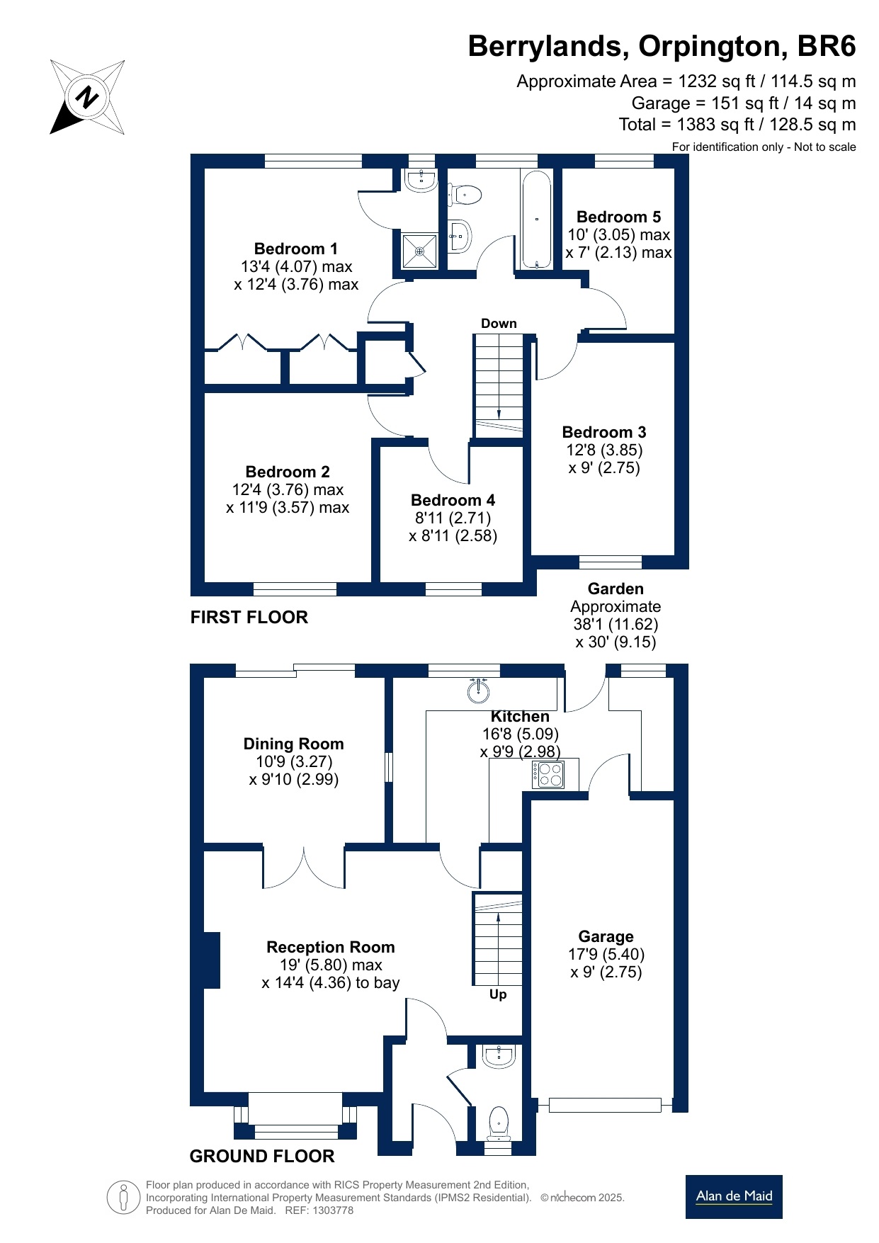 1a, Berrylands, Kent floorplan