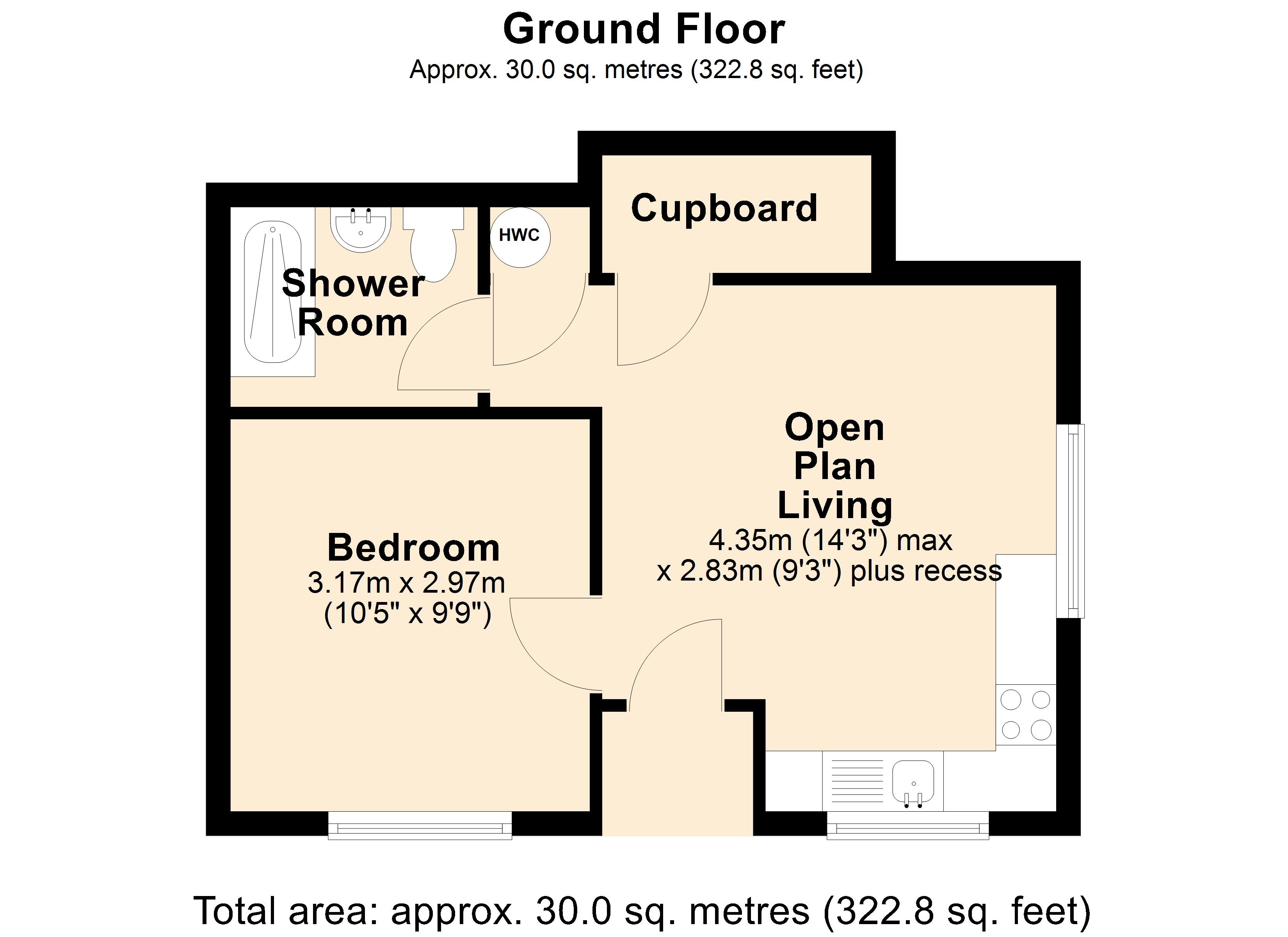 Flat 1 The Old Baptist Chapel,, Hill Street, Trowbridge floorplan
