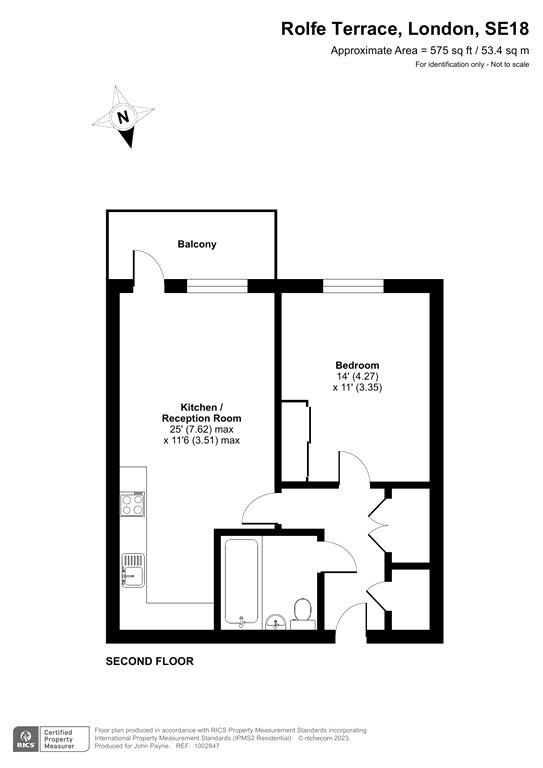 Flat 202, Seagrove Court, 5, Rolfe Terrace, London floorplan