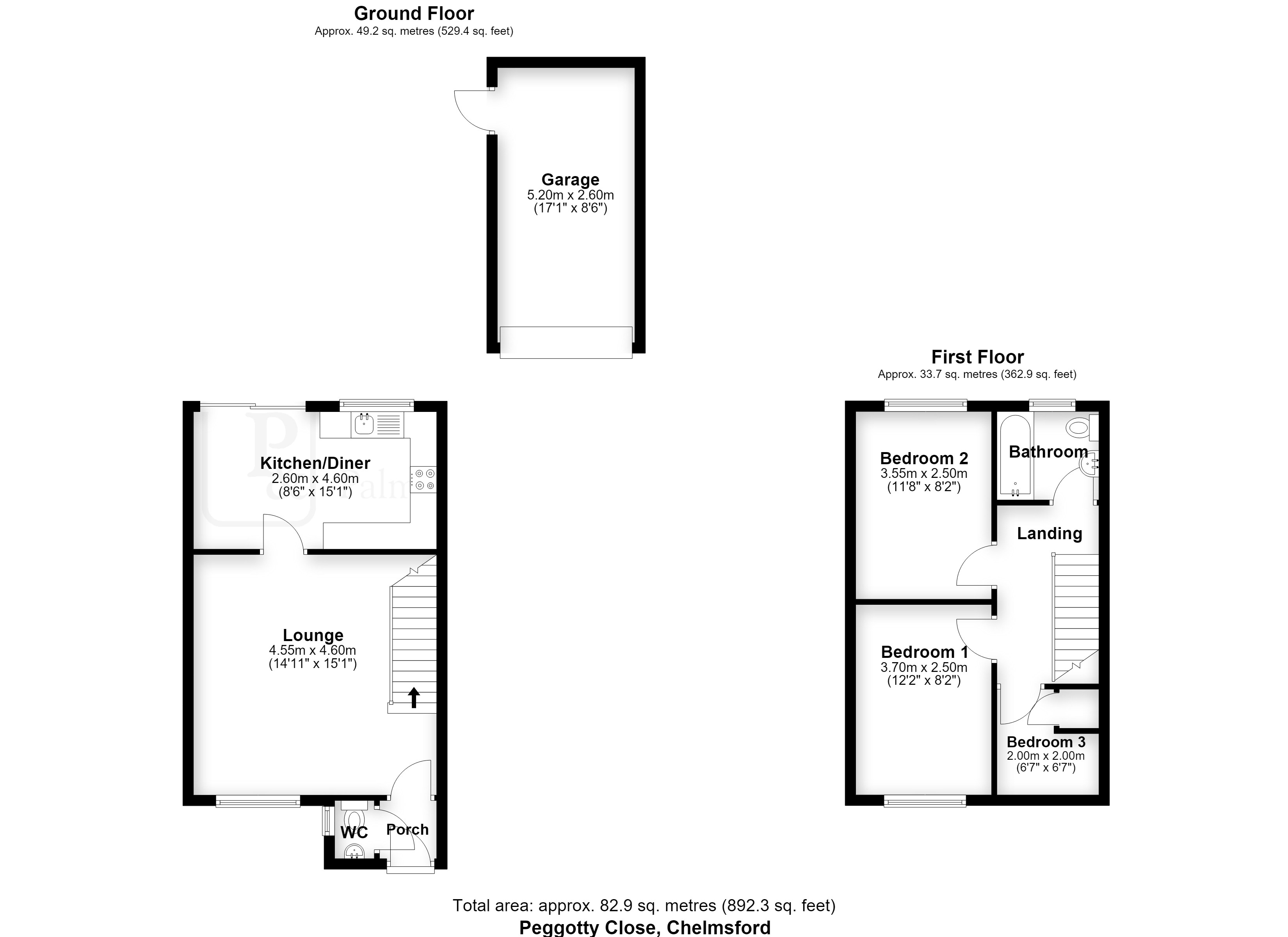 7, Peggotty Close, Essex floorplan