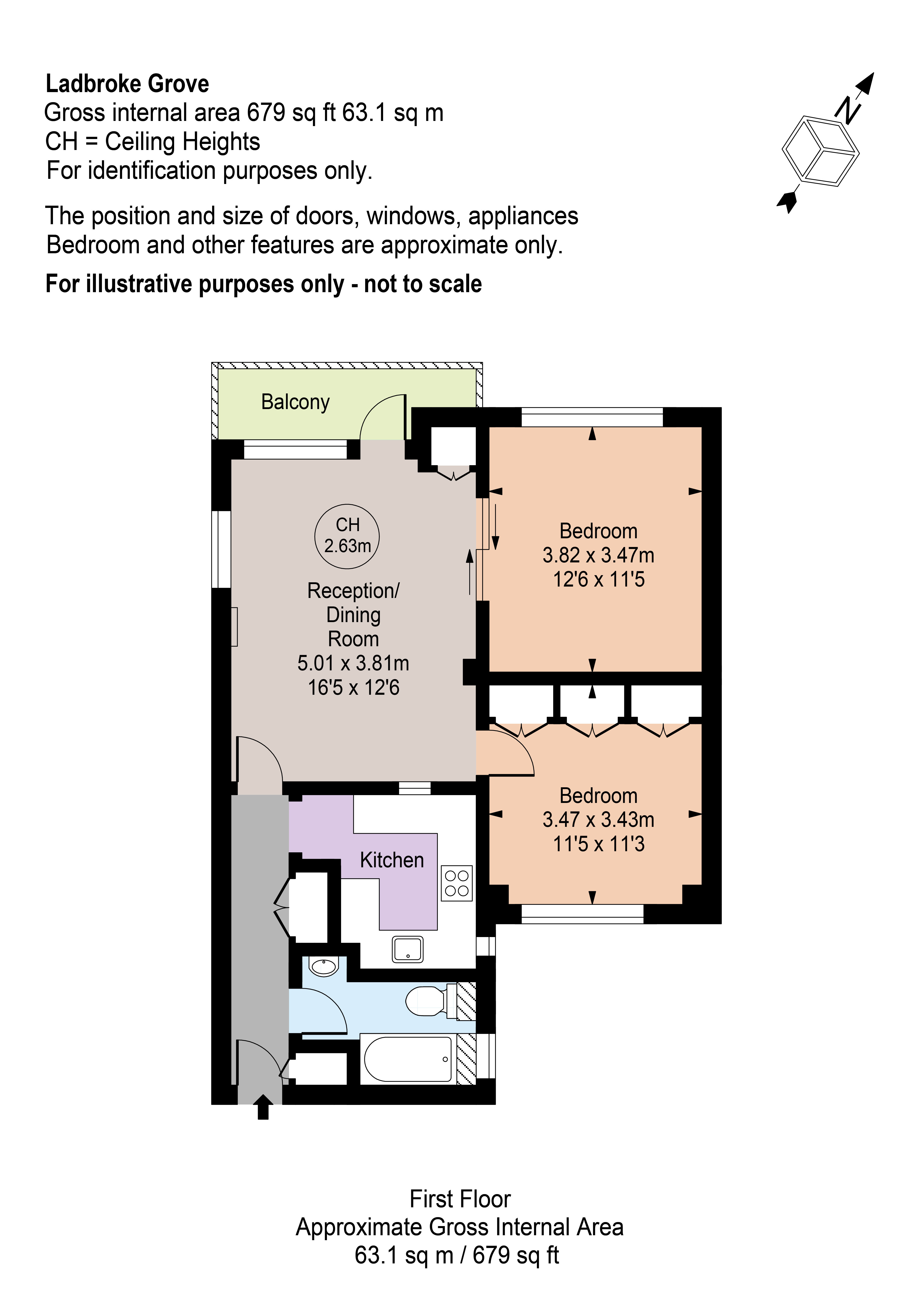 2 Bedrooms Flat to rent in Ladbroke Grove, London W11