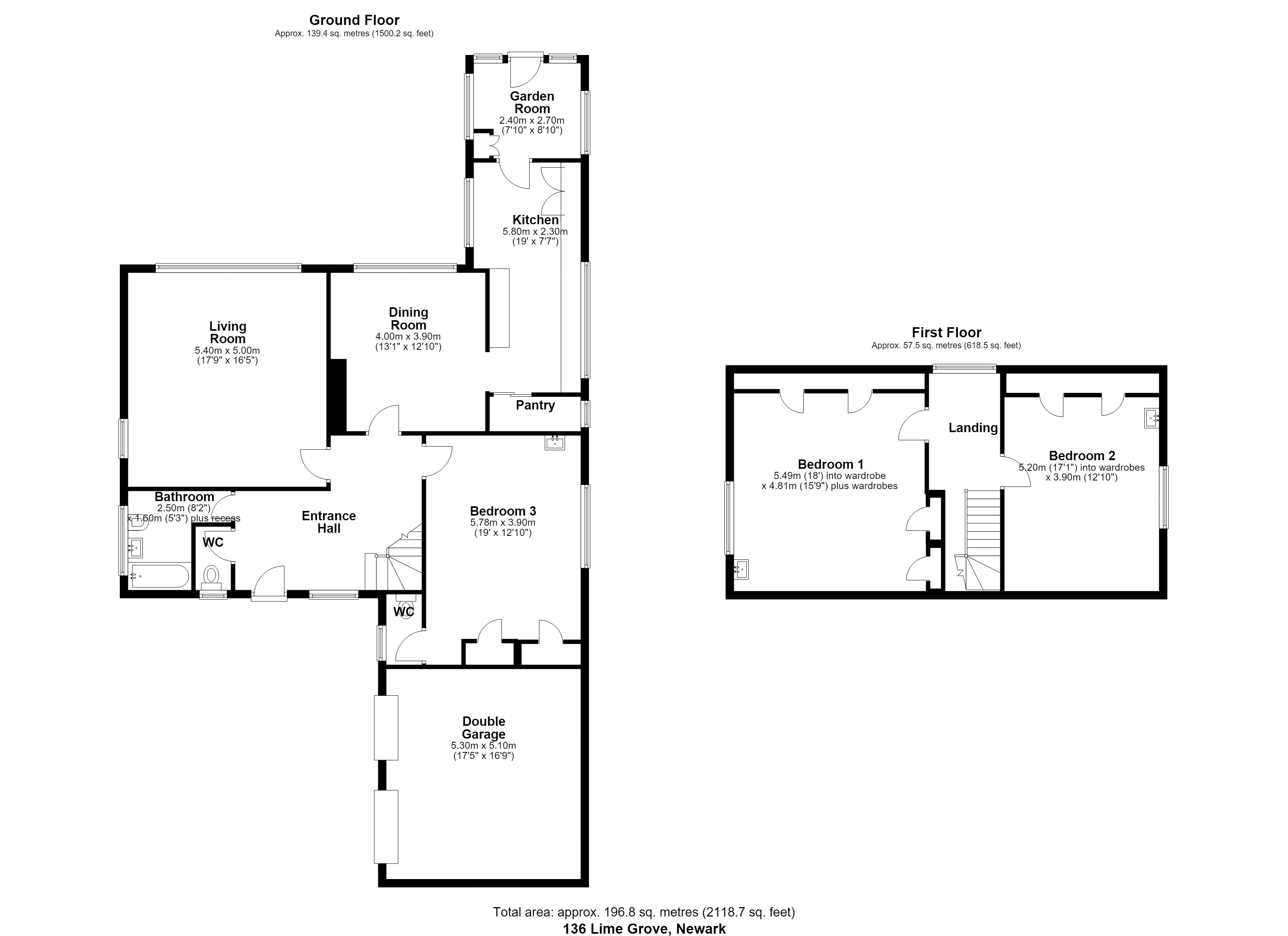 136, Lime Grove, Newark floorplan