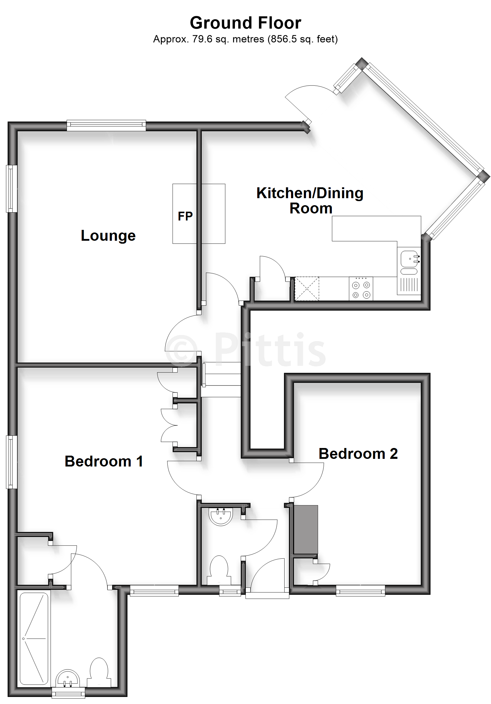 Bay Trees, Broadway, Totland Bay floorplan