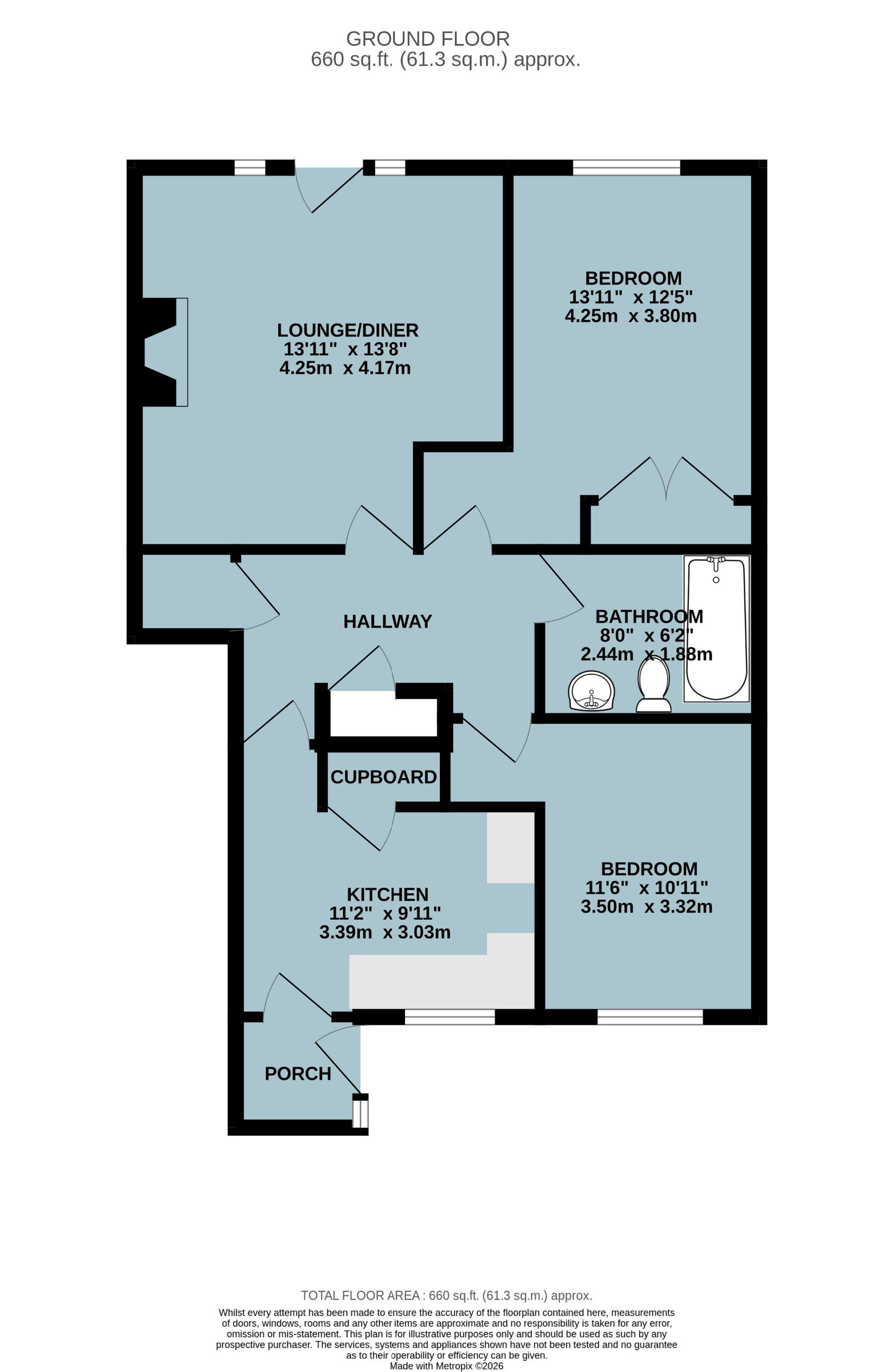 Flat 12, Abyssinia Court, Newport, Barnstaple floorplan