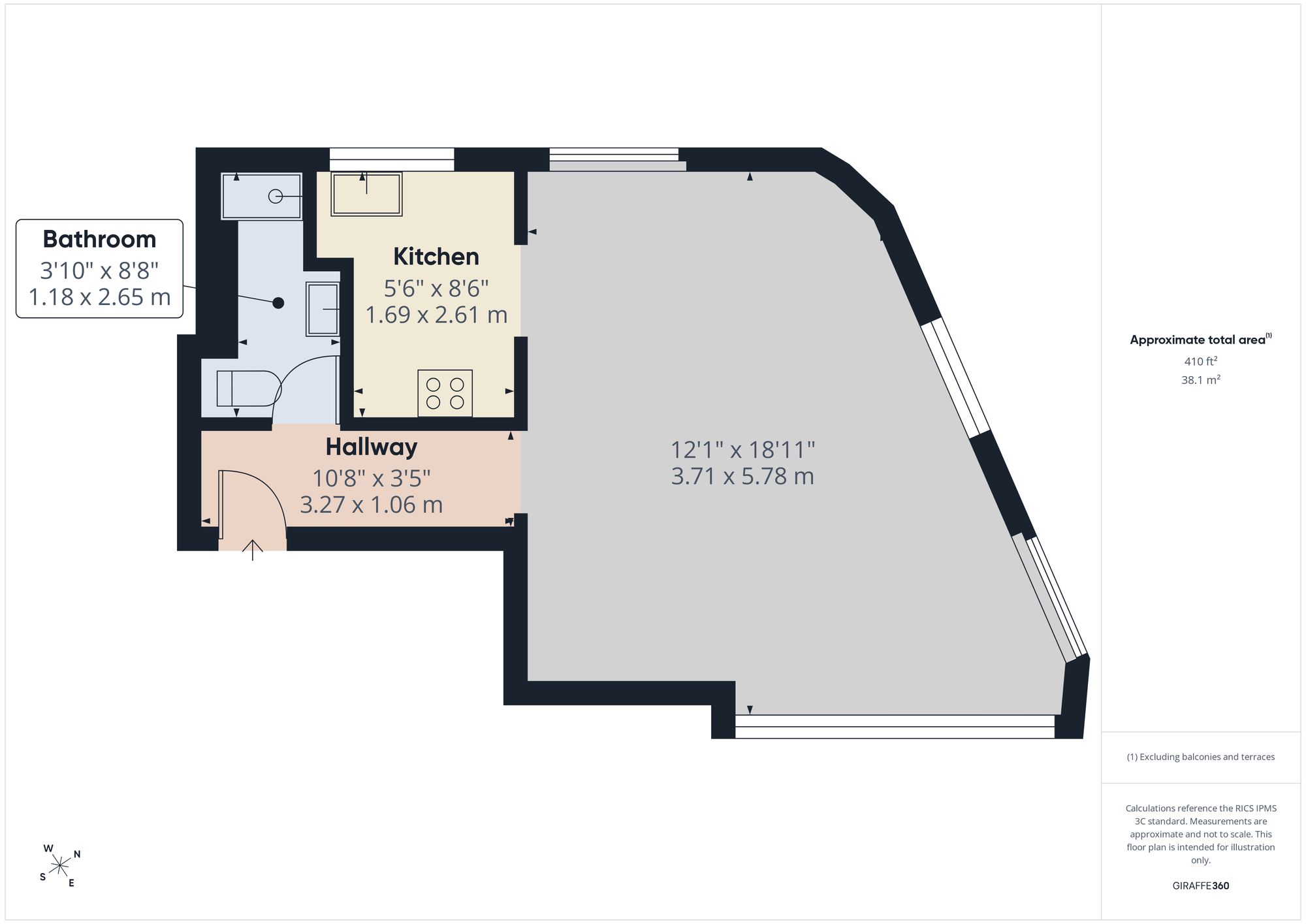 Flat 1, 26a Clarence Street, Cheltenham, Cheltenham floorplan