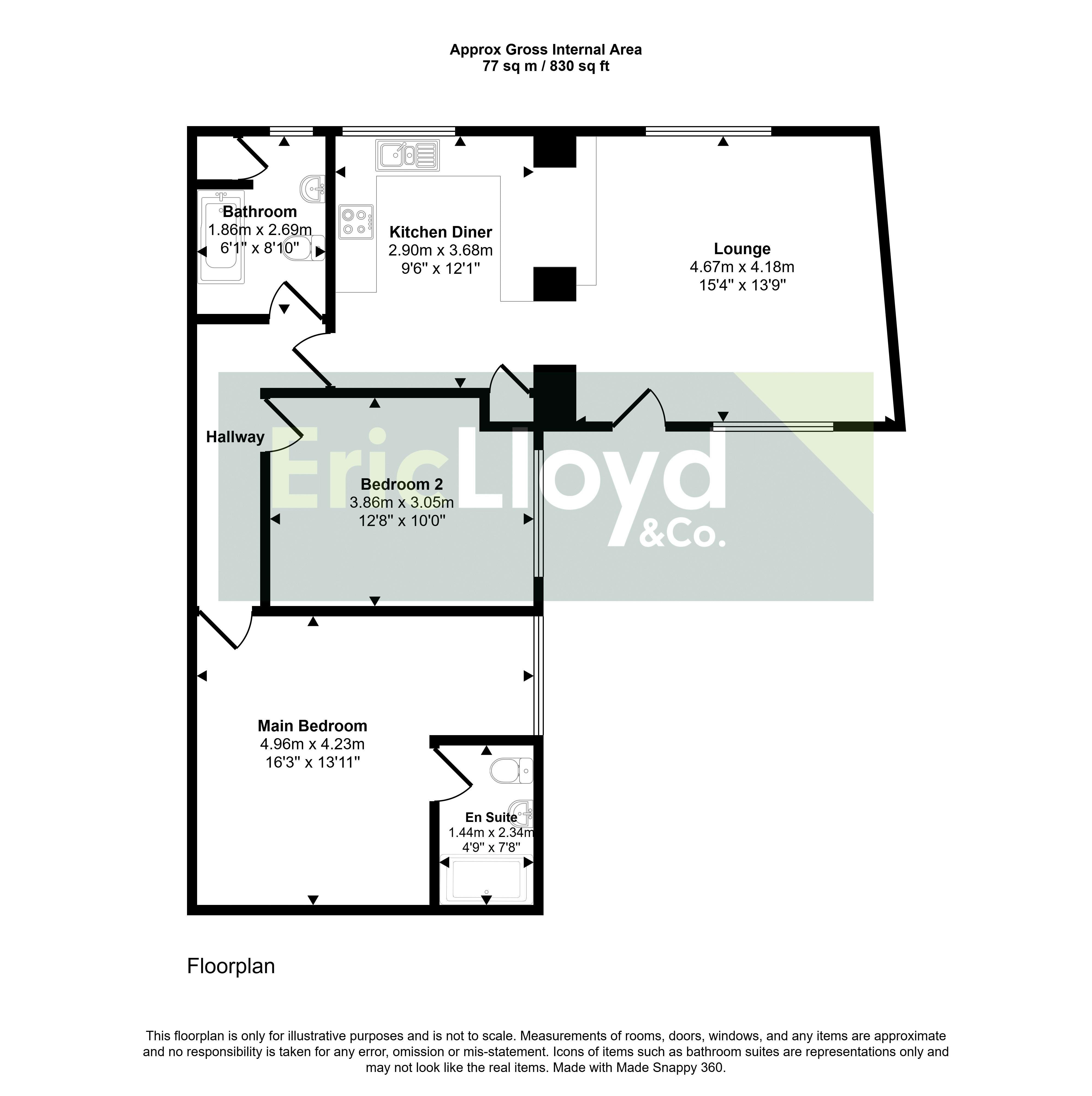 Flat 5, The Penthouse Flats,, St. Peters Hill, Brixham floorplan