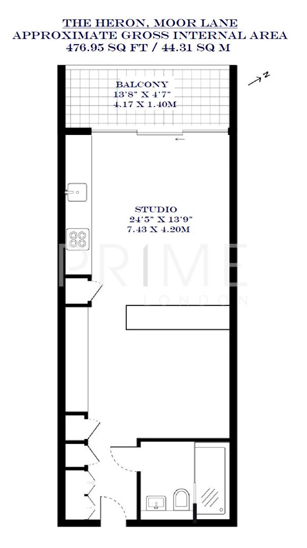 2810, The Heron, The City floorplan