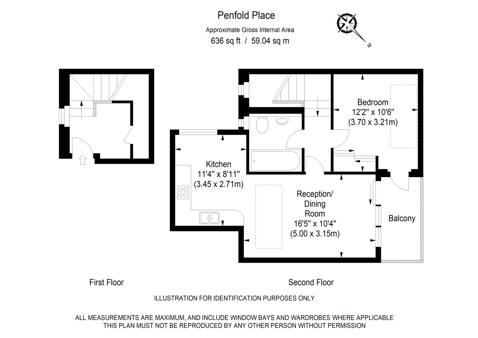 6,, 1 Penfold Place, Edgware Road floorplan