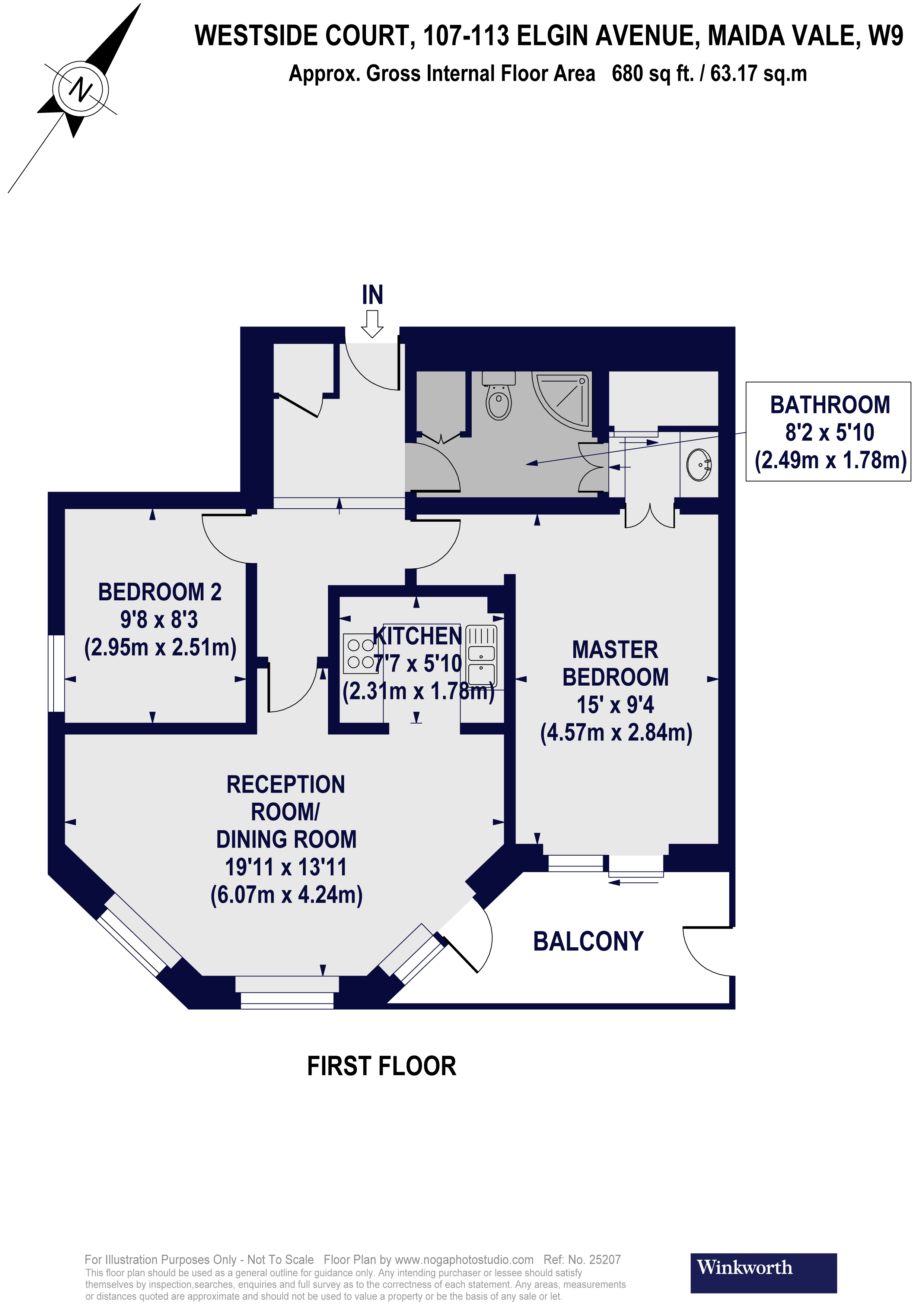 2 Bedrooms Flat to rent in Westside Court, Elgin Avenue W9