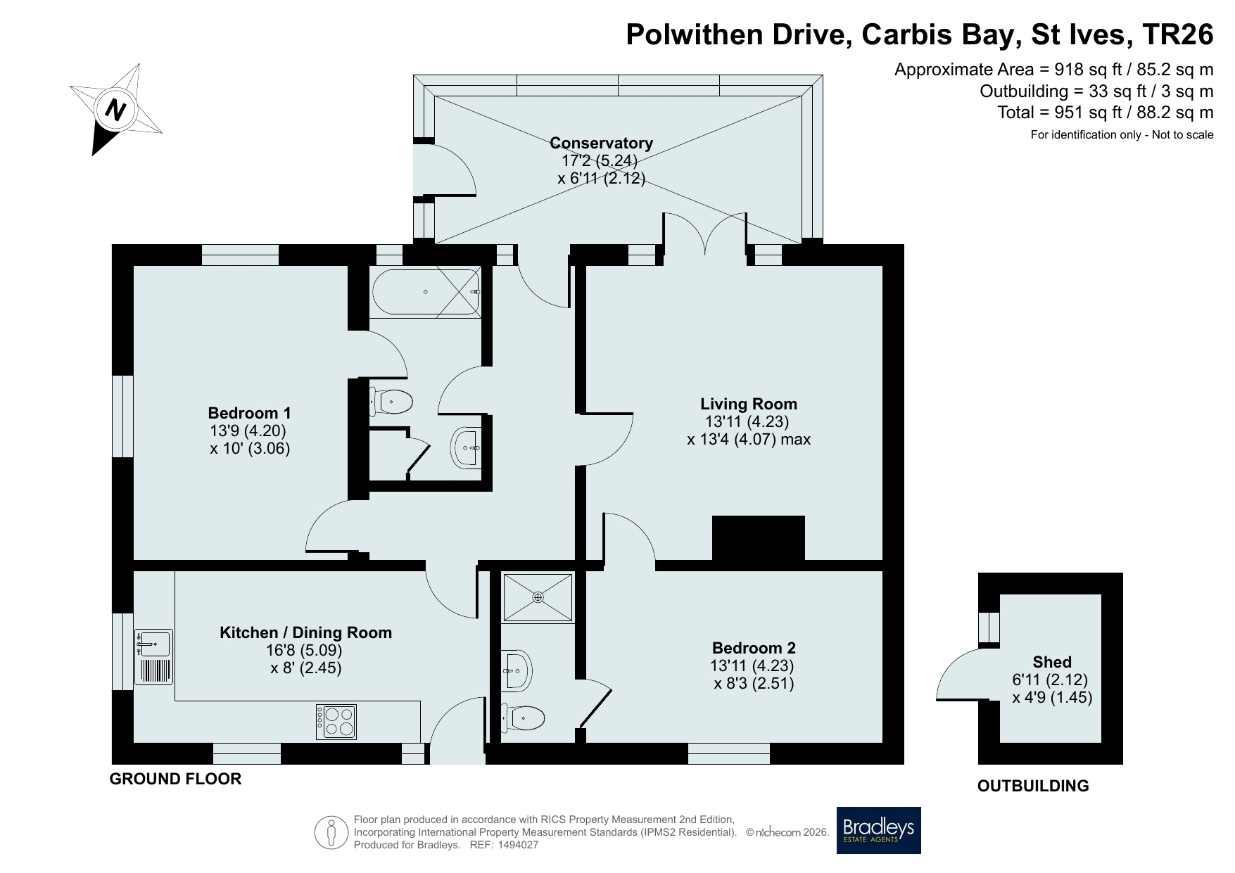30 Polwithen Drive, Carbis Bay St Ives Cornwall, Cornwall floorplan