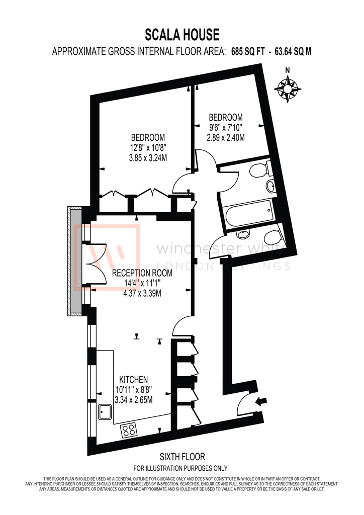 Standard, Scala House, 21 Tottenham Street, London floorplan