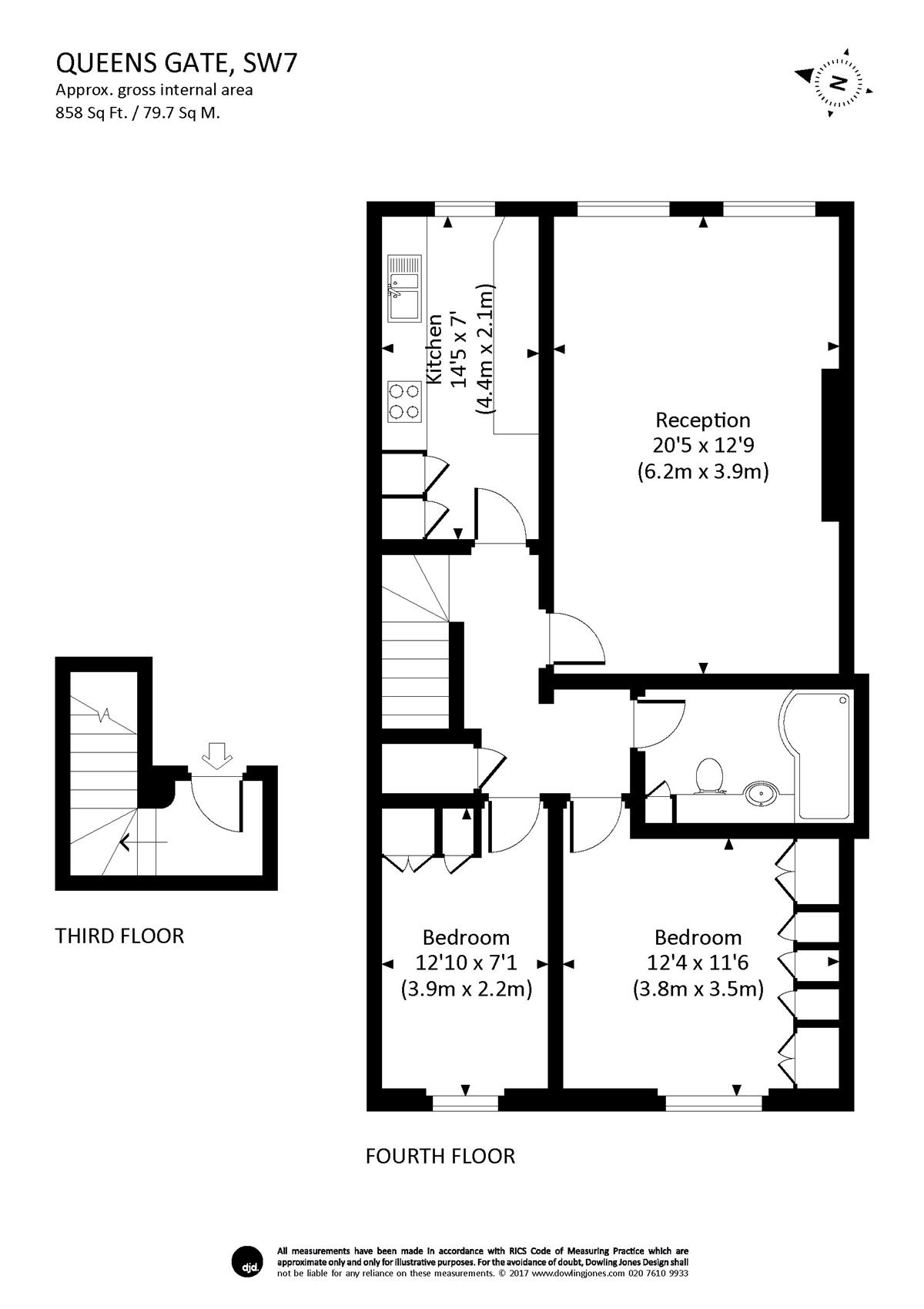 2 Bedrooms Flat to rent in Queen's Gate, London SW7