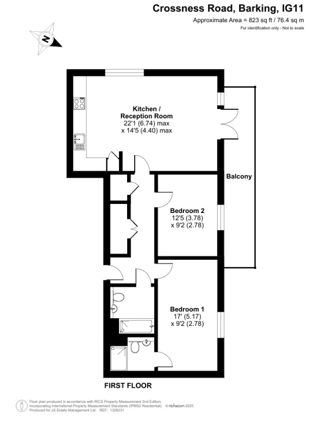 Flat 203, Barking floorplan