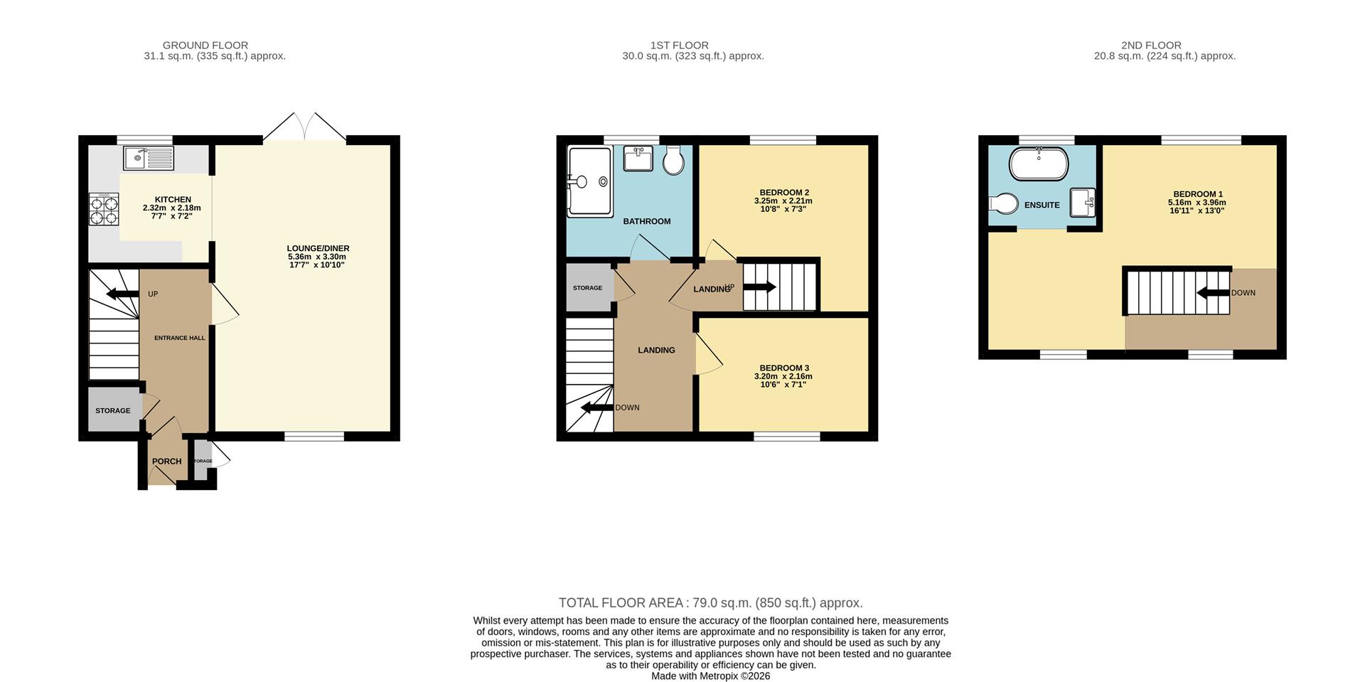 45, Mallards Rise, Harlow floorplan