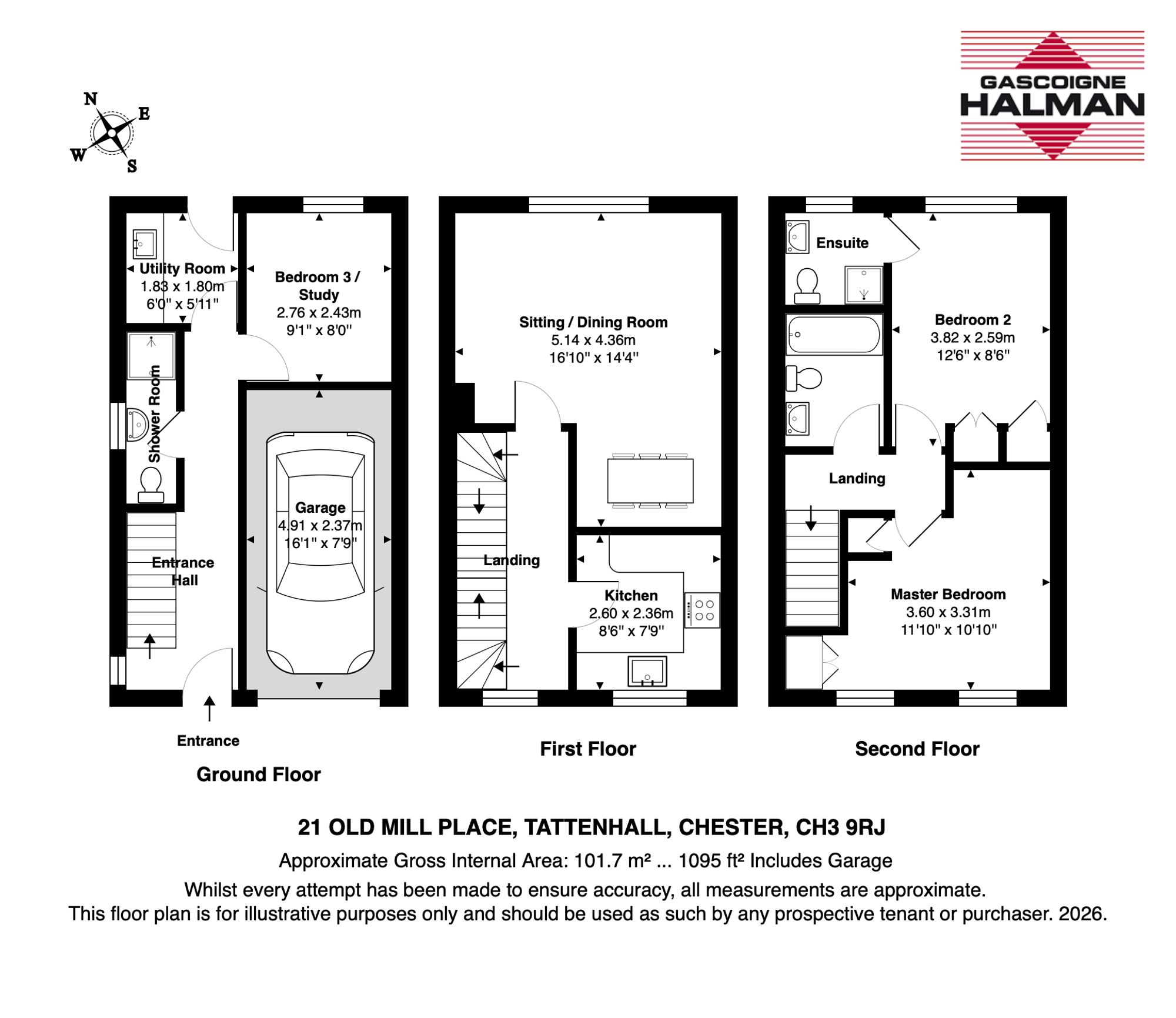 21 Old Mill Place, Chester floorplan
