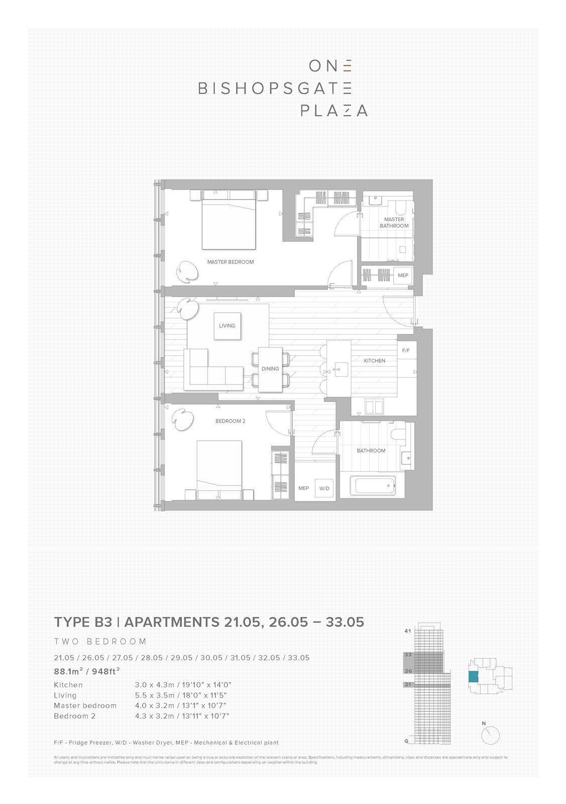 32.05 One Bishopsgate Plaza,, One Bishopsgate Plaza, London floorplan
