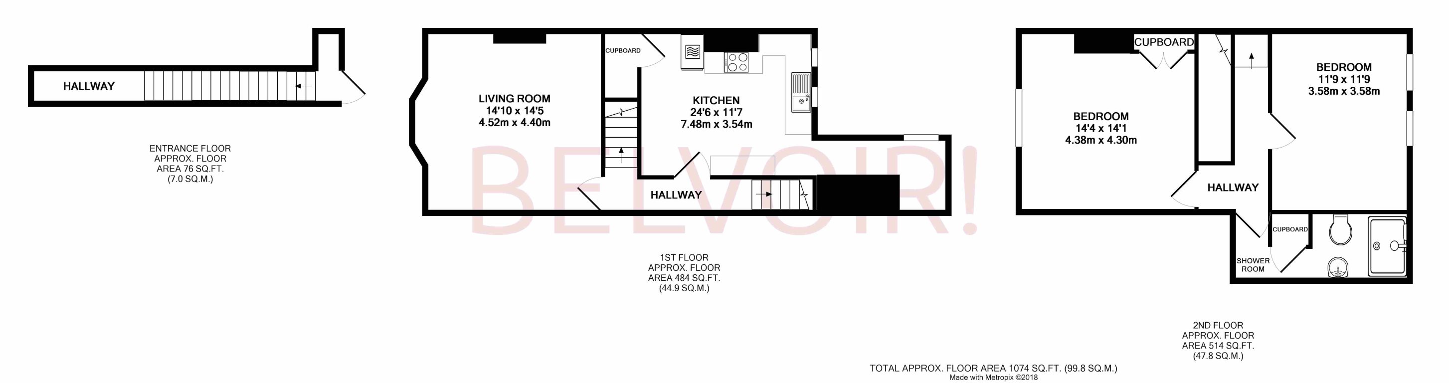 2 Bedrooms Flat to rent in Winton Square, Basingstoke, Hampshire RG21