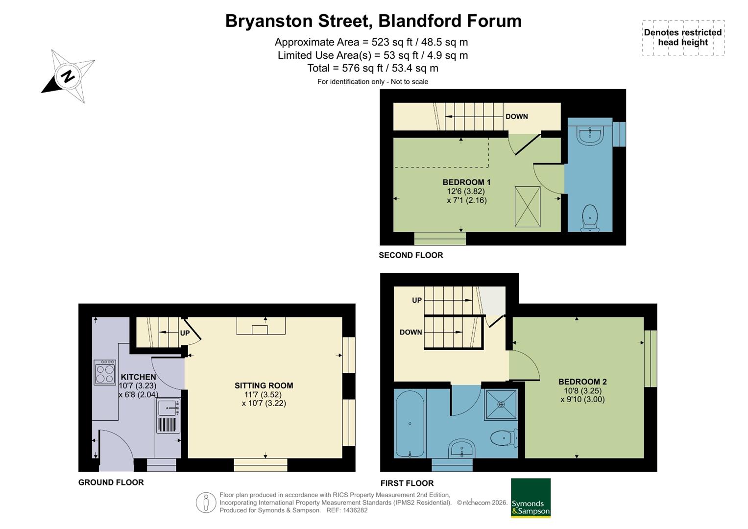 12, Bryanston Street, Blandford Forum floorplan