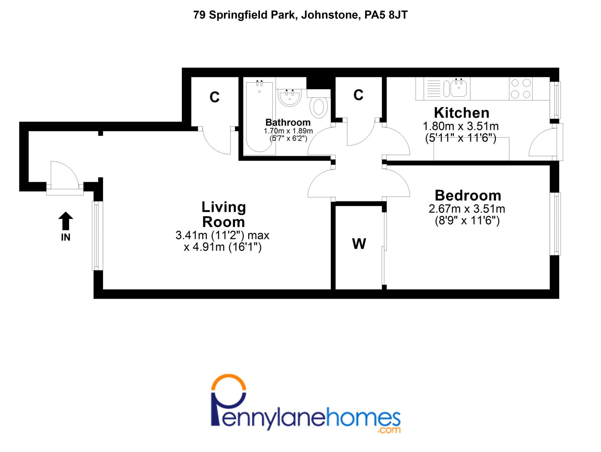 1 Bedrooms Flat for sale in Springfield Park, Johnstone PA5