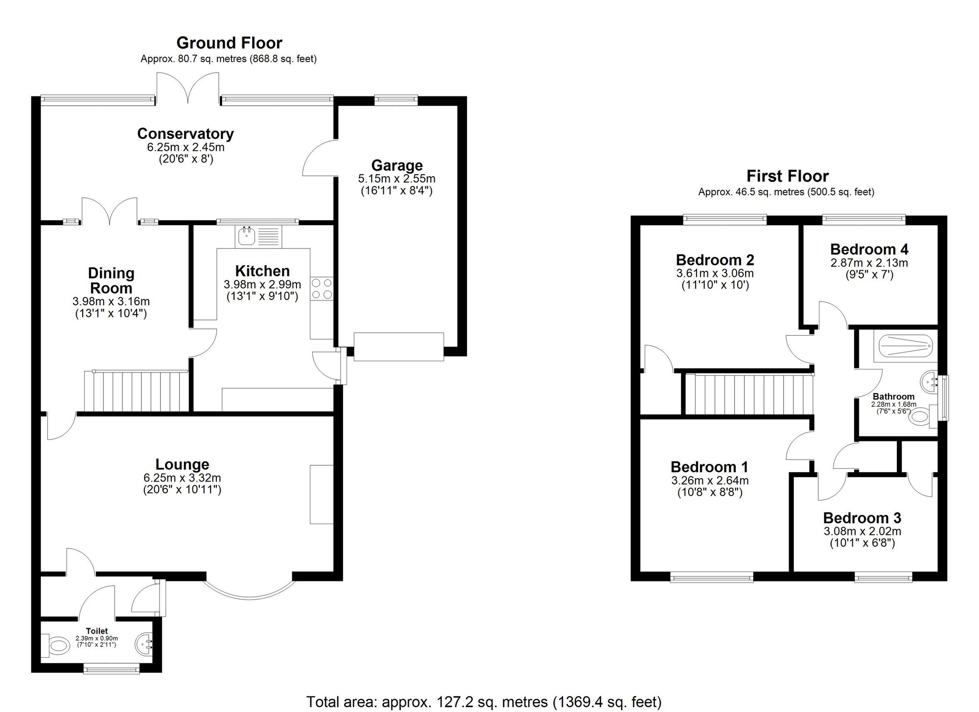 32 Tower Close, Royston floorplan