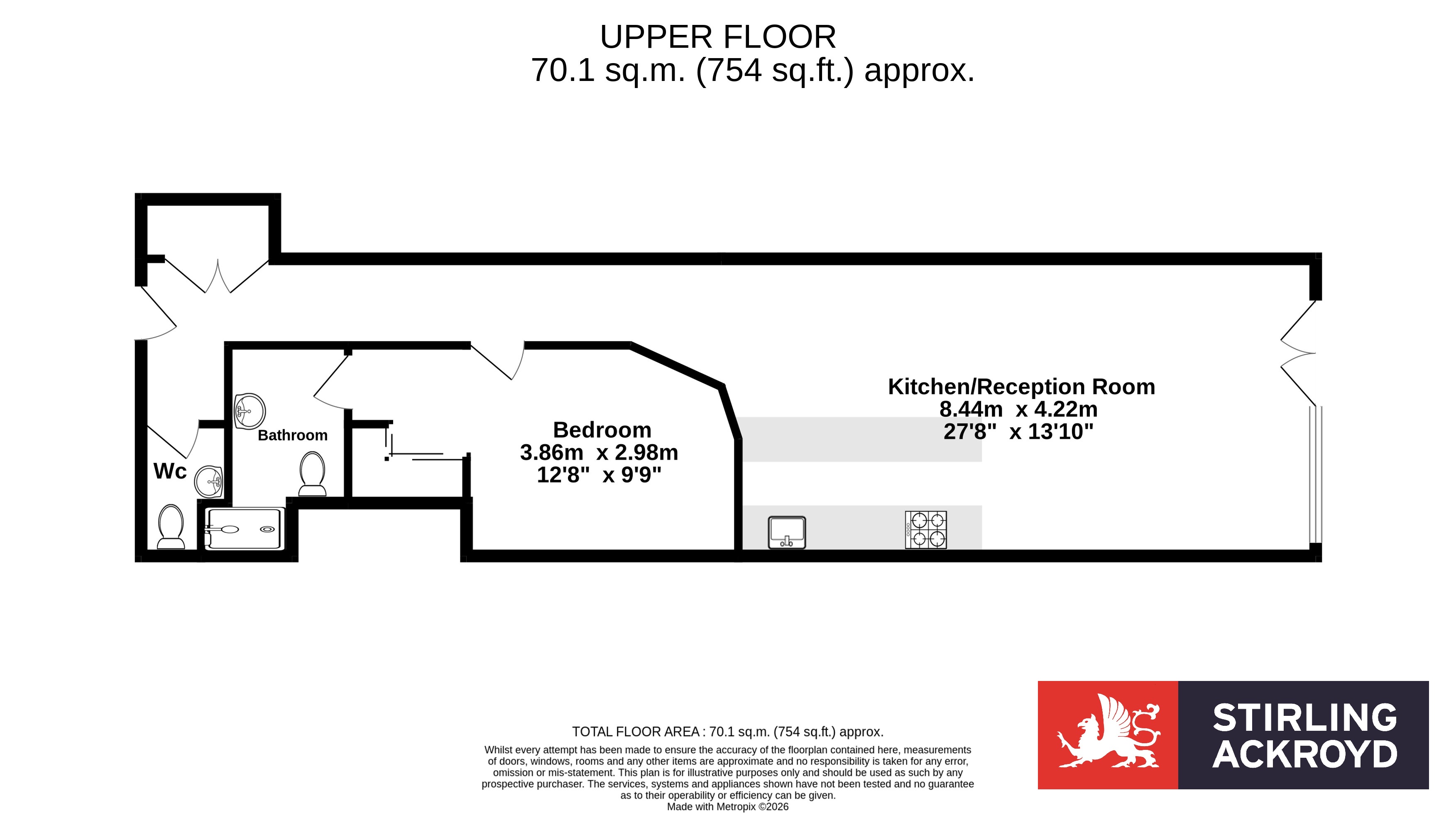 Flat 6, 20, Hardwicks Square, London floorplan