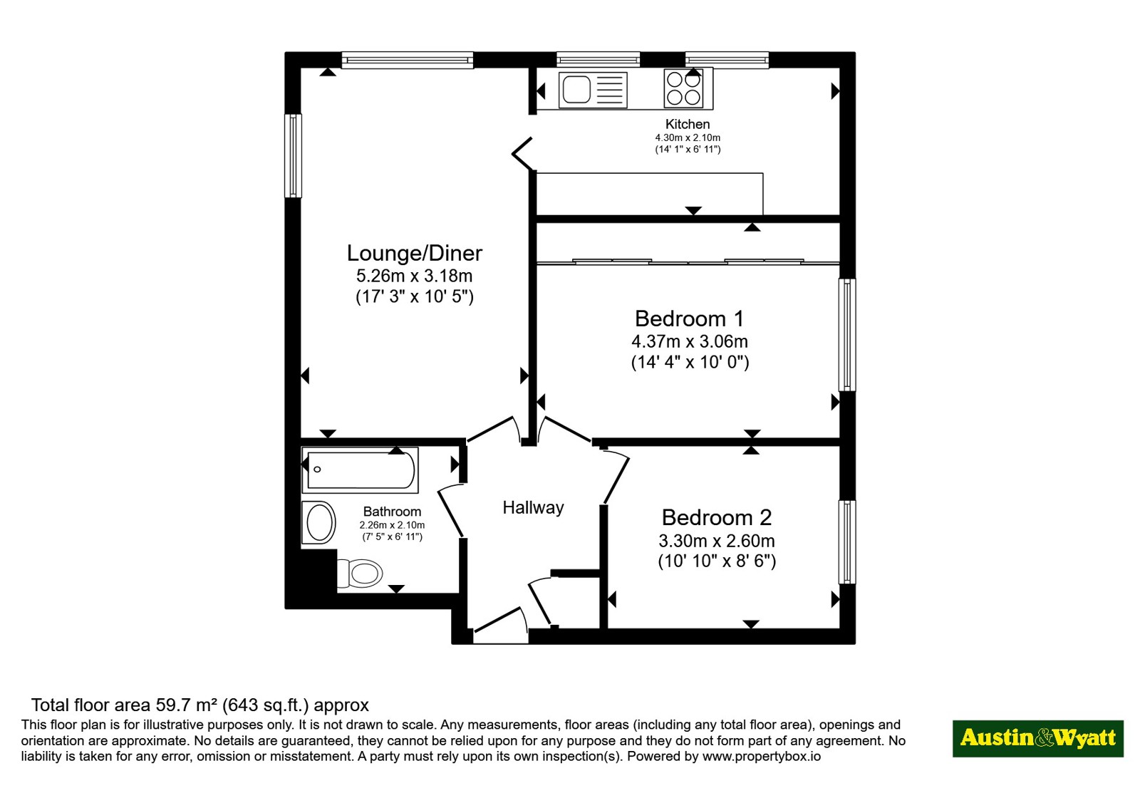 Flat 12, Sharrow House, 1, Mount Road, Dorset floorplan