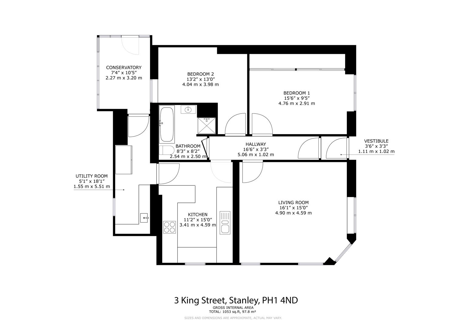 3, King Street, Perth floorplan