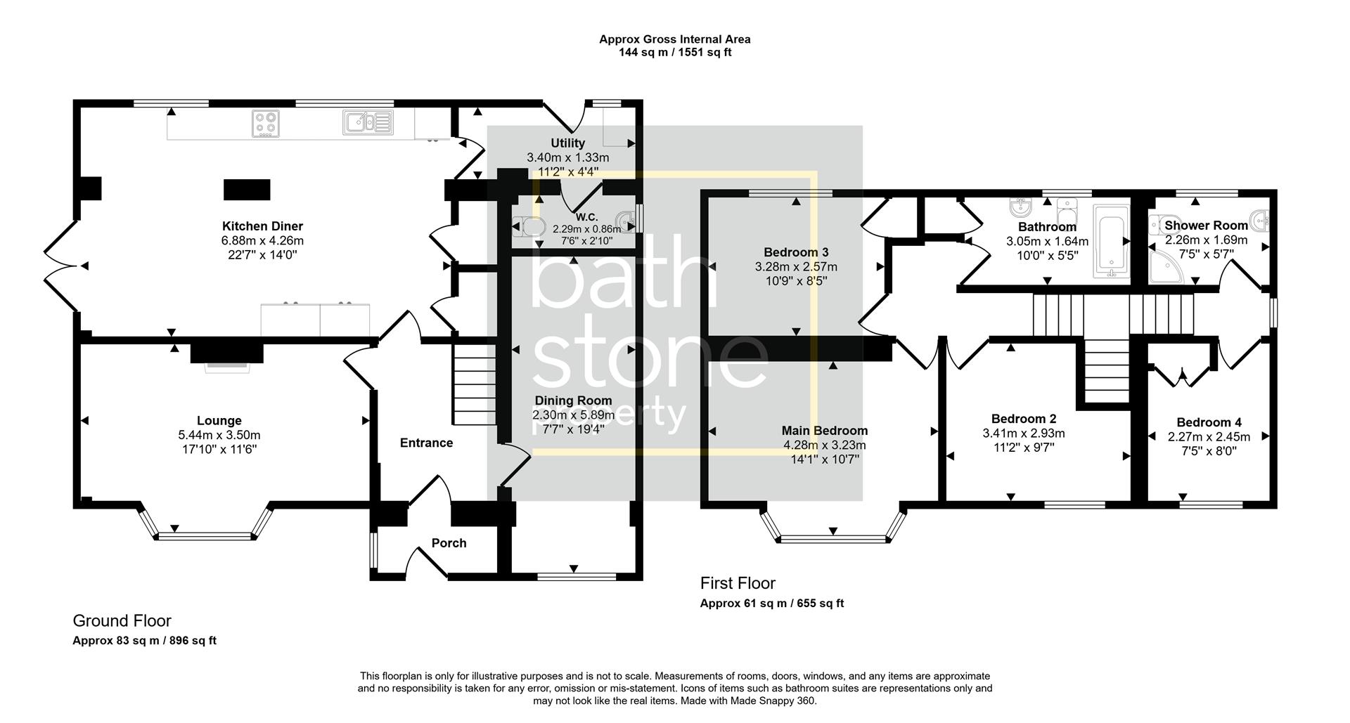 Elmleigh, South Road, Bath floorplan