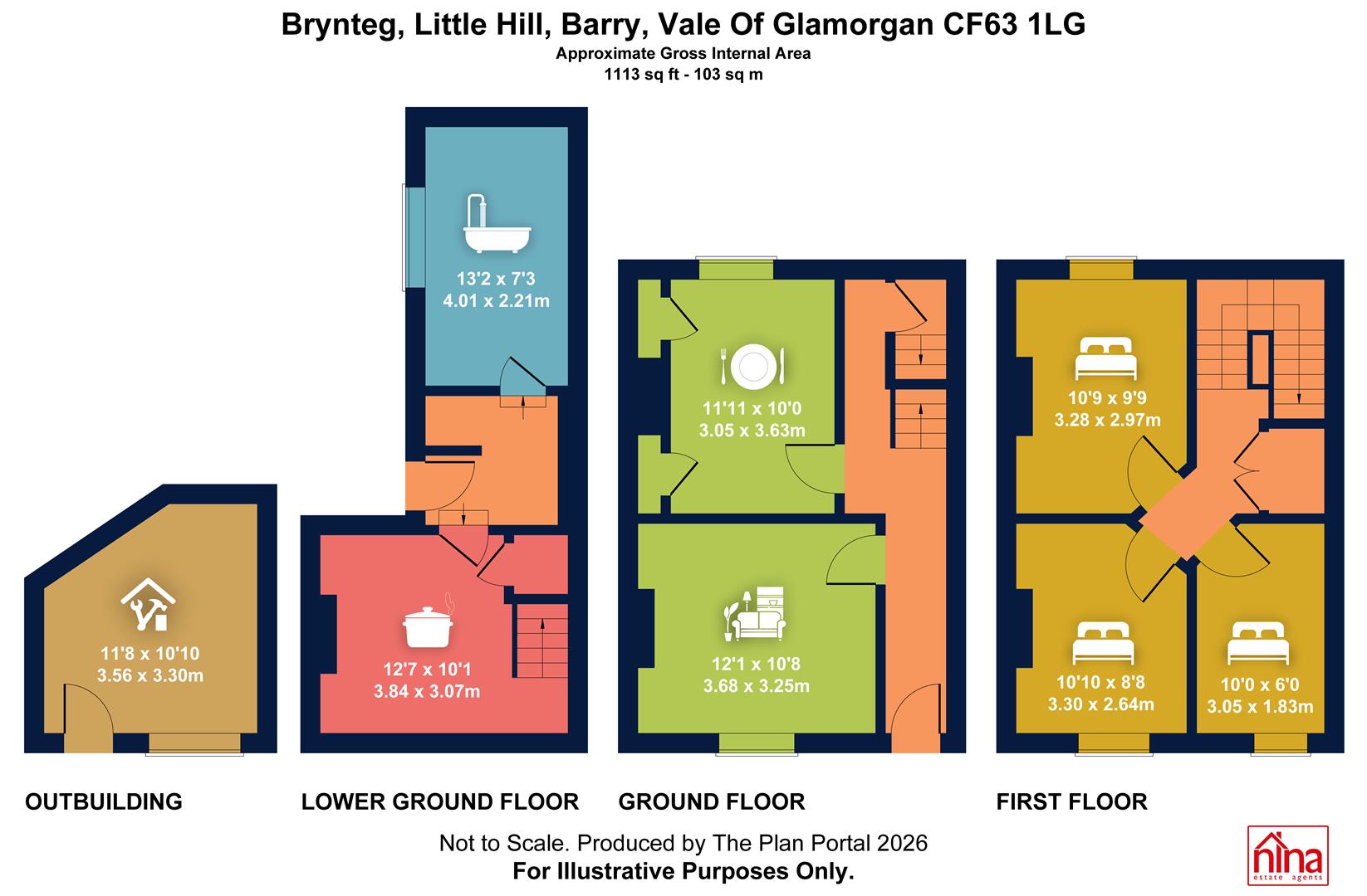 Brynteg, Little Hill, Barry floorplan