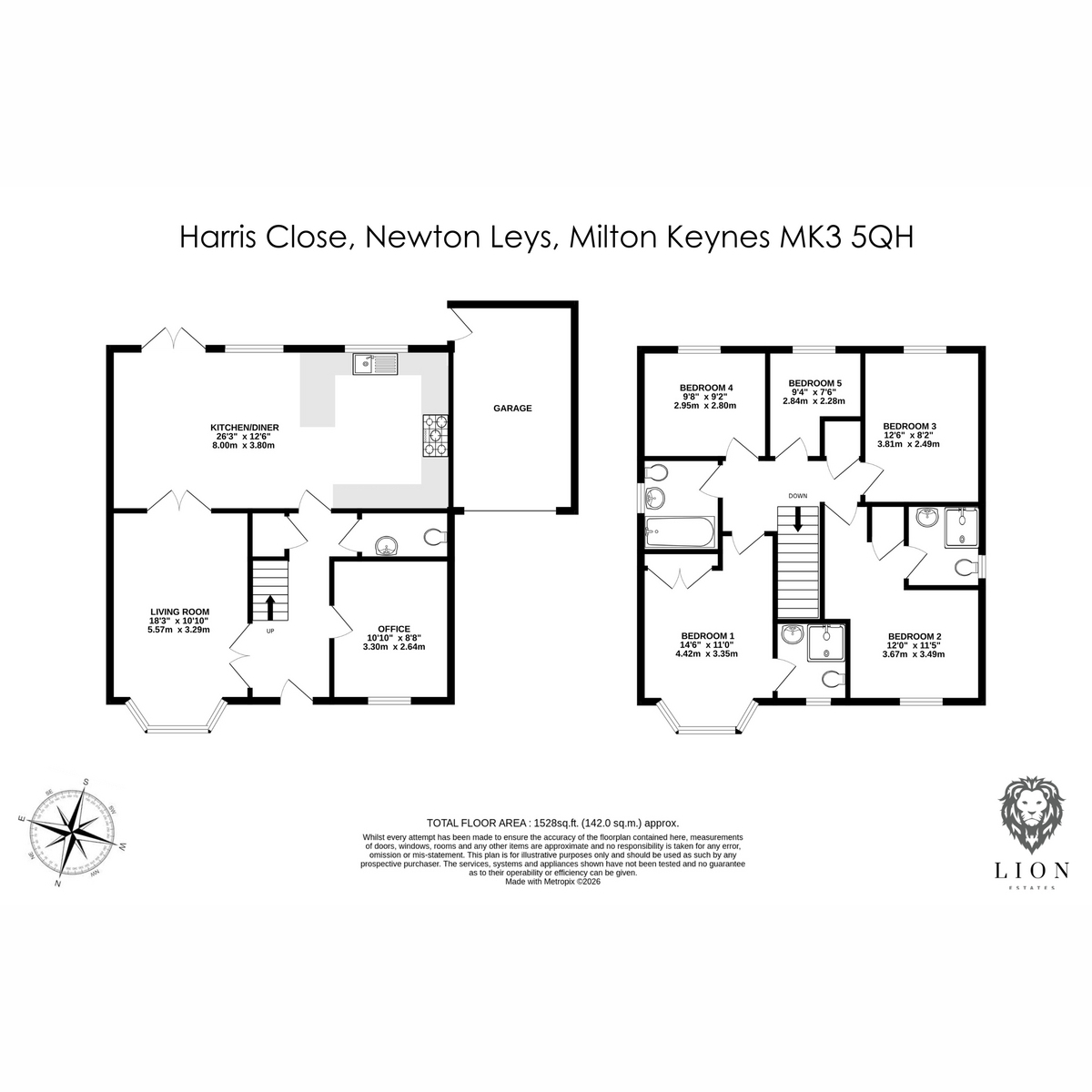 11, Harris Close, Milton Keynes floorplan