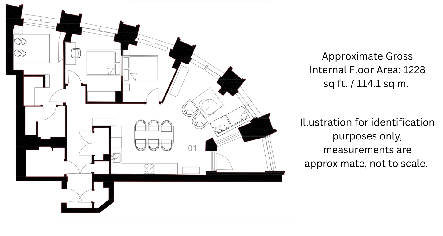 Westmark Tower, Newcastle Place, London floorplan