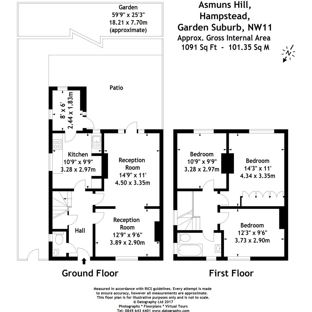 3 Bedrooms  to rent in Asmuns Hill, London NW11