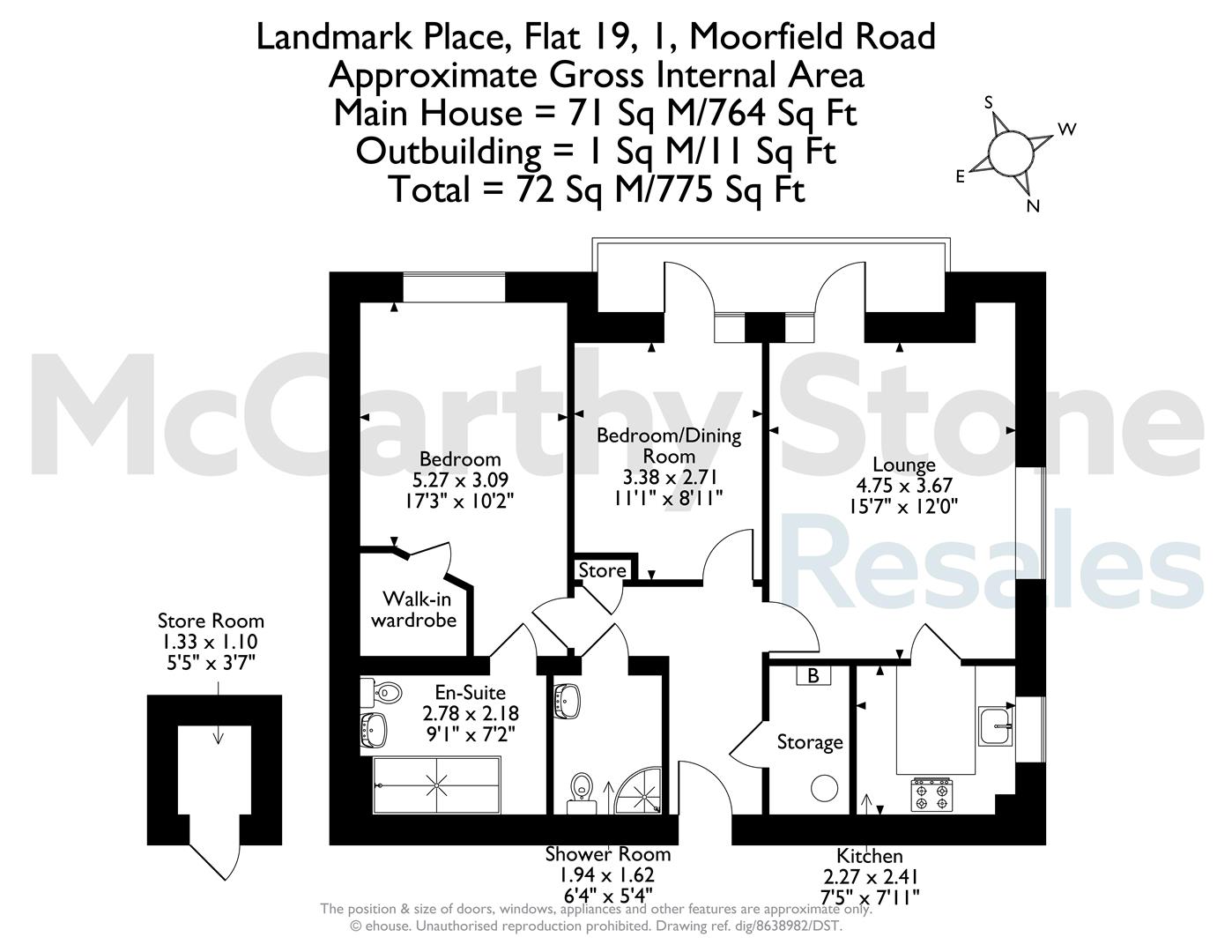 19 Landmark Place, 1 Moorfield Road, Denham floorplan