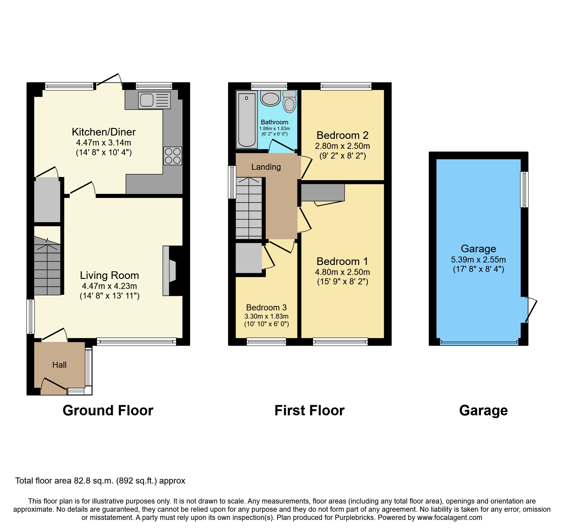 23, Wembley Gardens, Nottingham floorplan