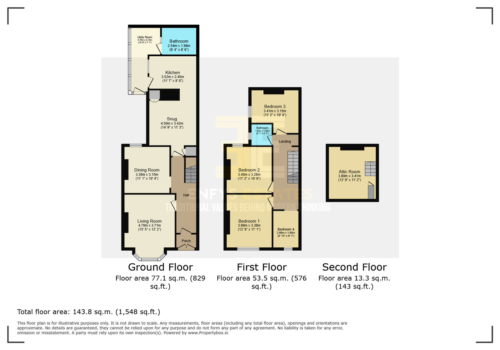 Kirklands, Esplanade, Penmaenmawr floorplan
