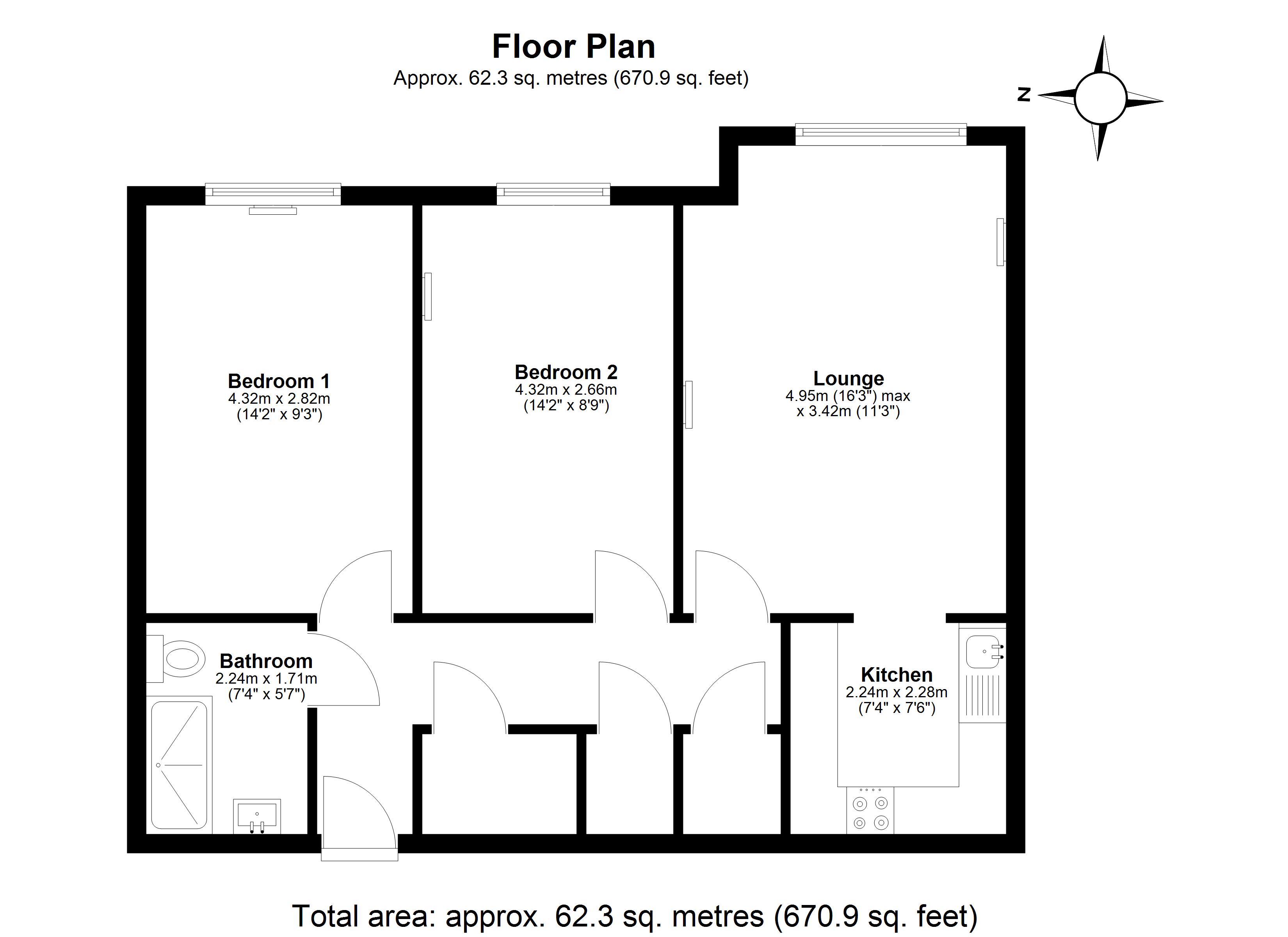 Pinewood Court, Fleet, Hampshire, GU51 floorplan