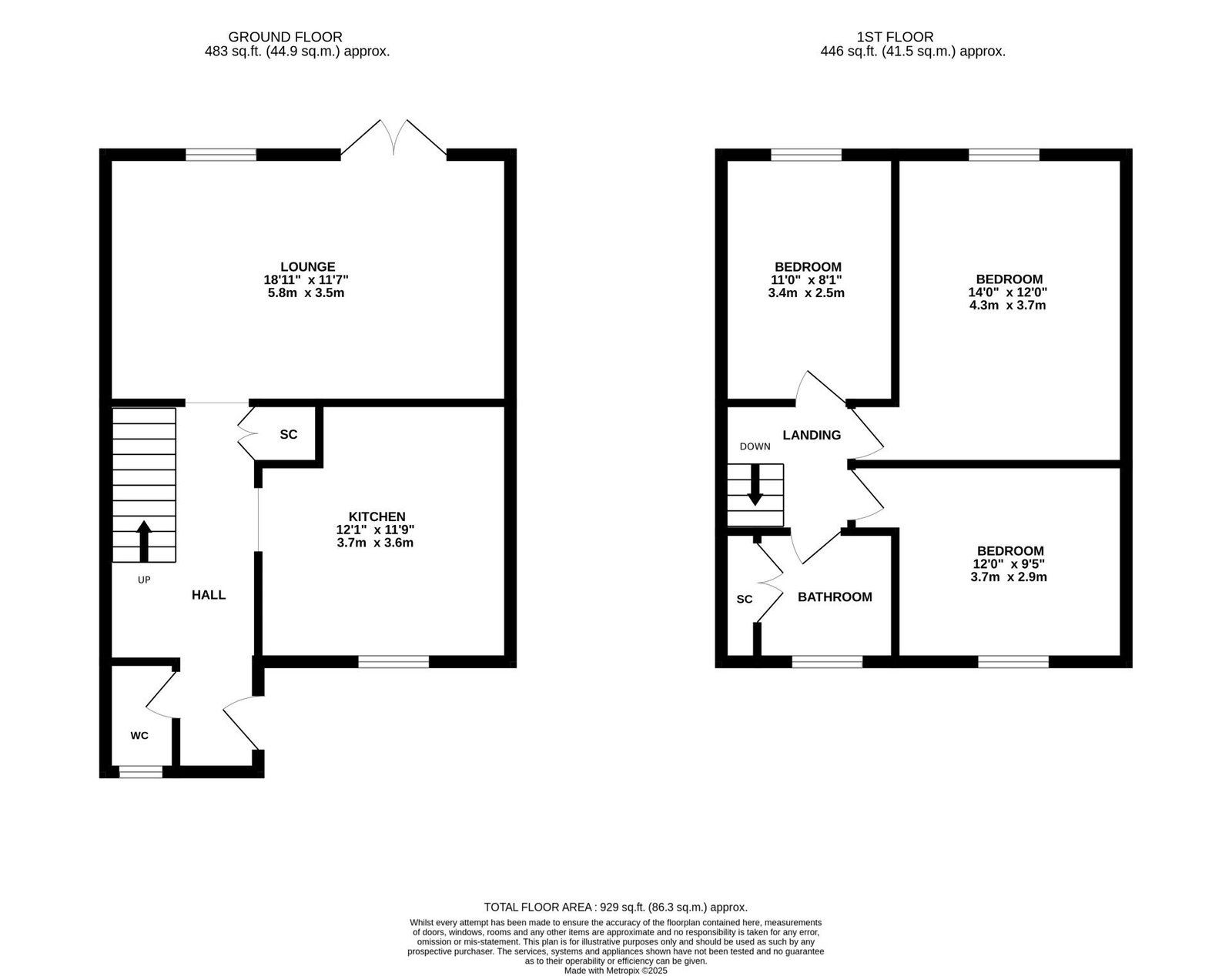 19, Elizabeth Way, Sandy floorplan