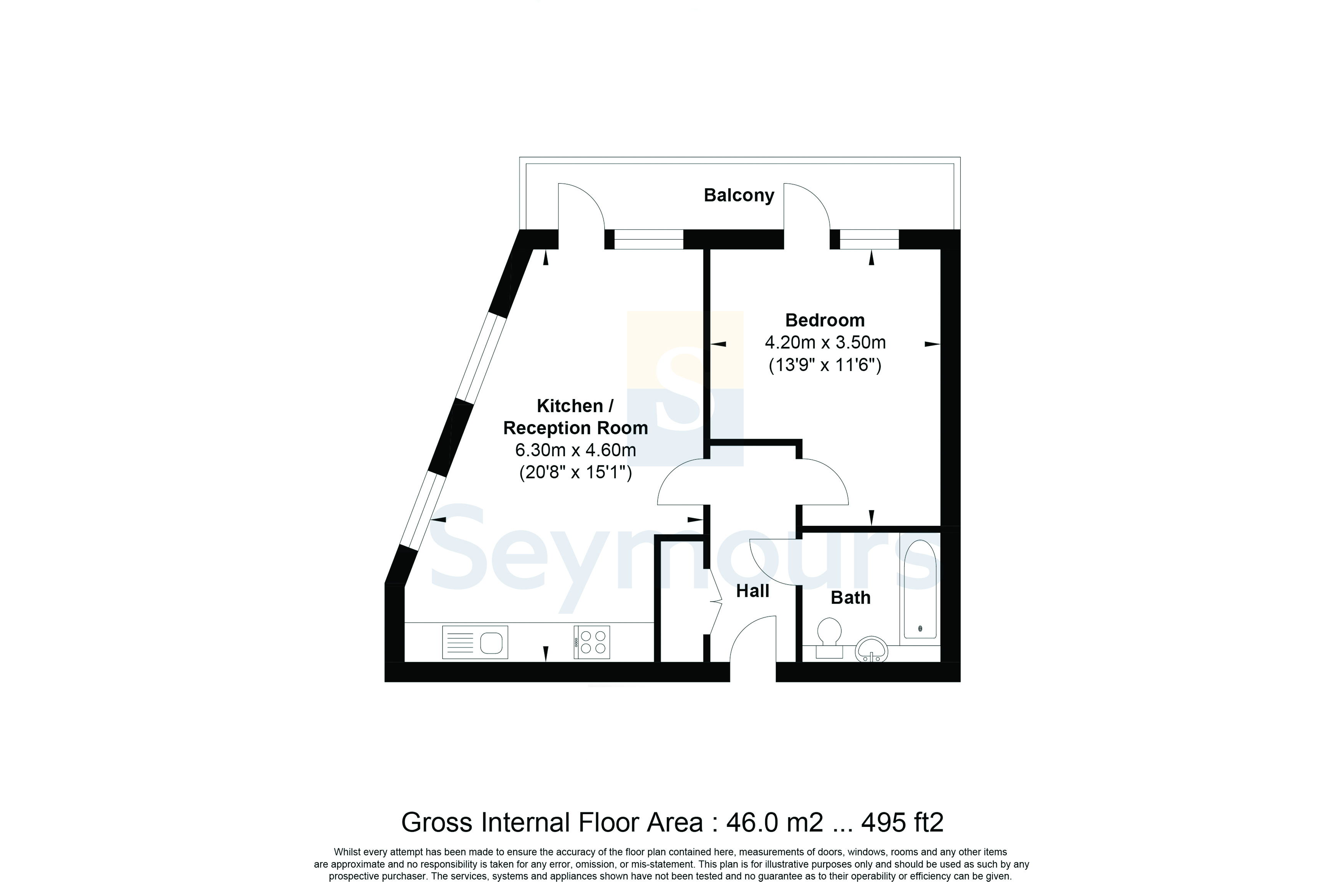Flat 32, Bradfield House,, Bradfield Close, Surrey floorplan