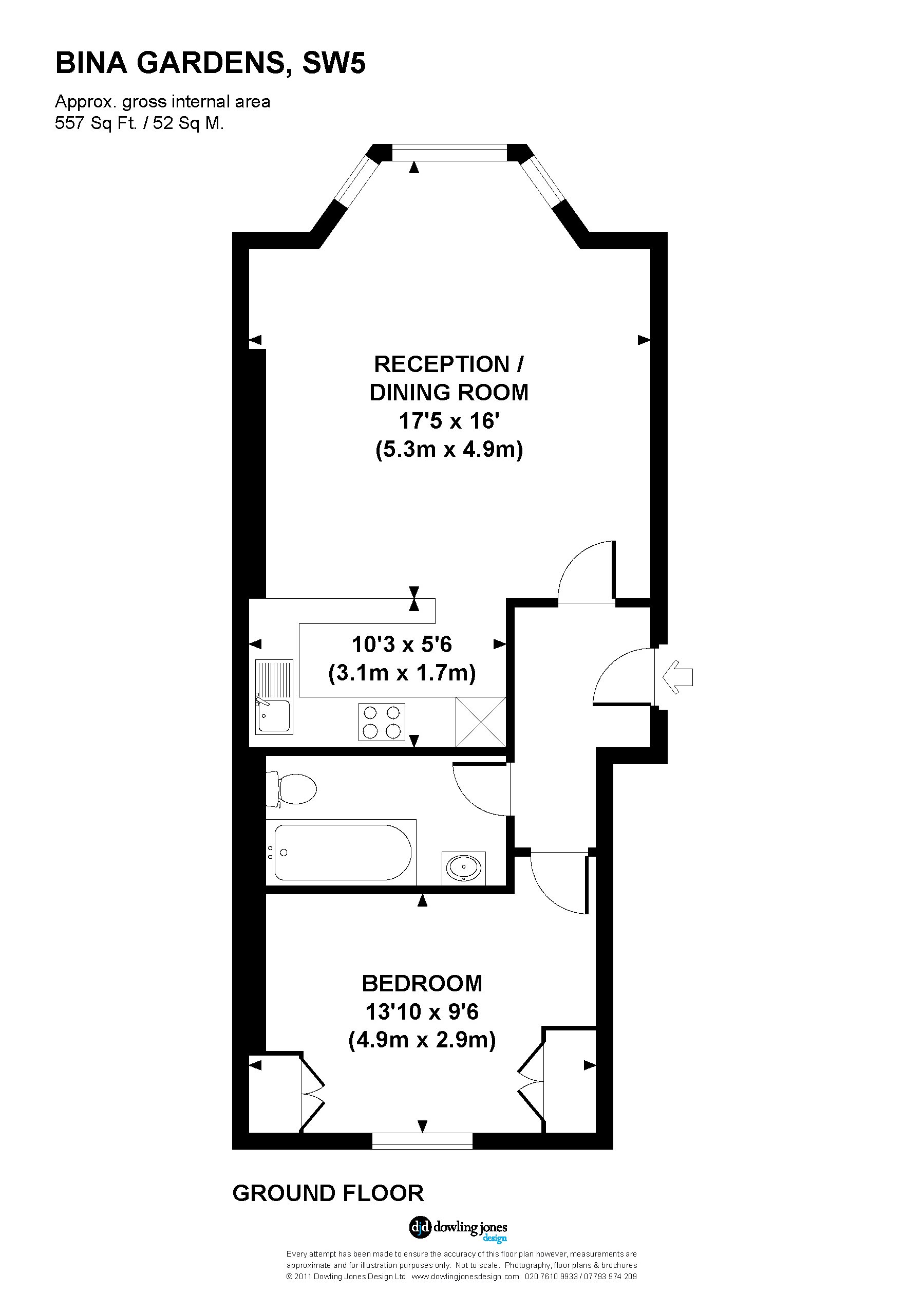 1 Bedrooms Flat to rent in 3 Bina Gardens, London SW5