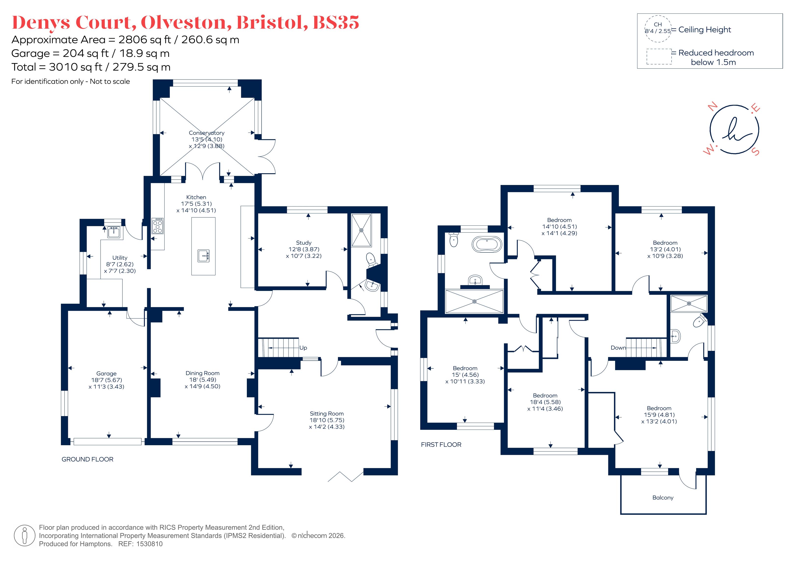 Denys Court, Olveston floorplan