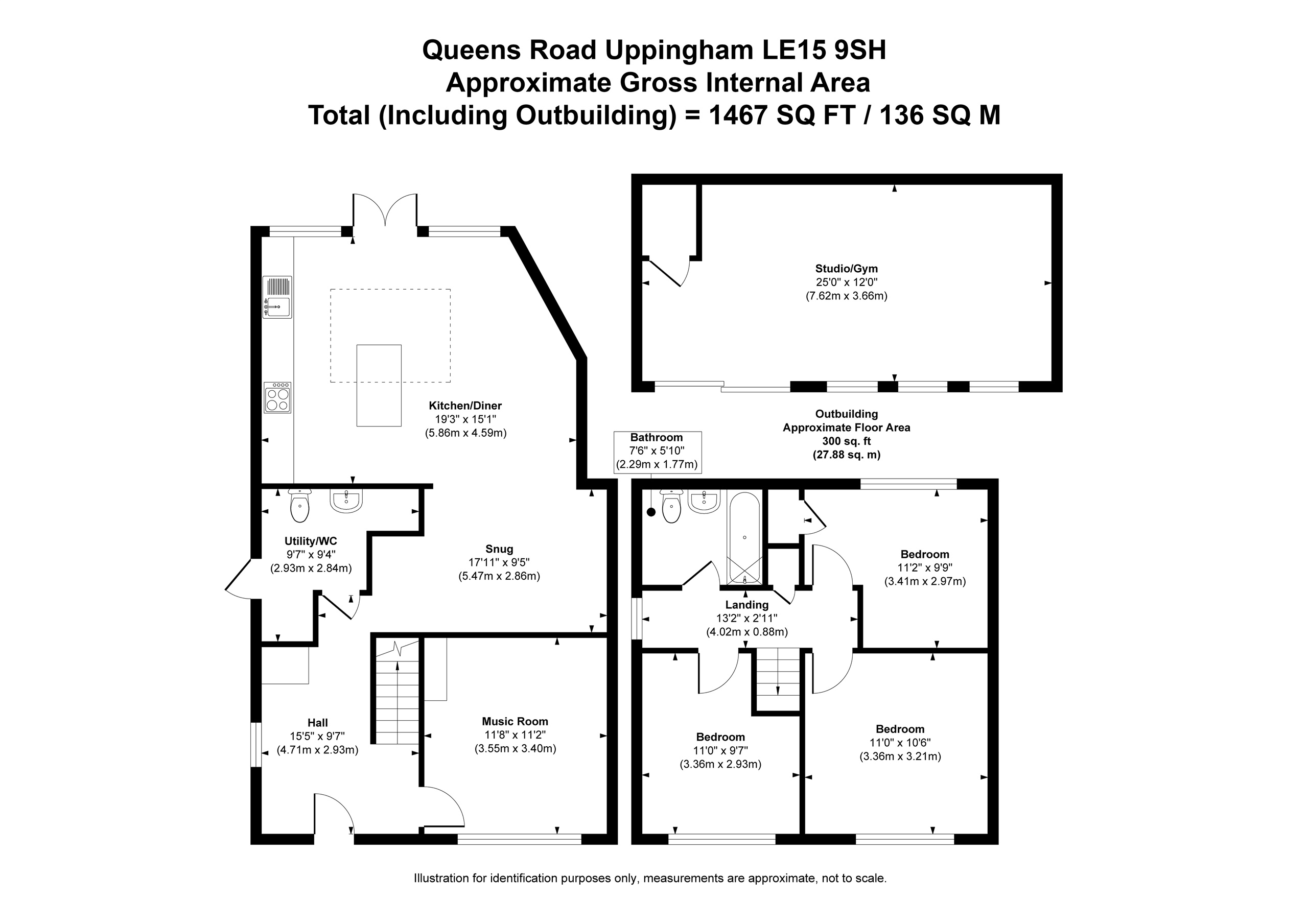 9, Queens Road, Oakham floorplan