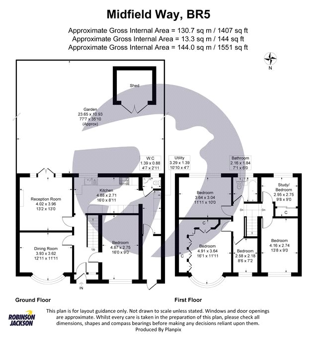 3, Midfield Way, Kent floorplan