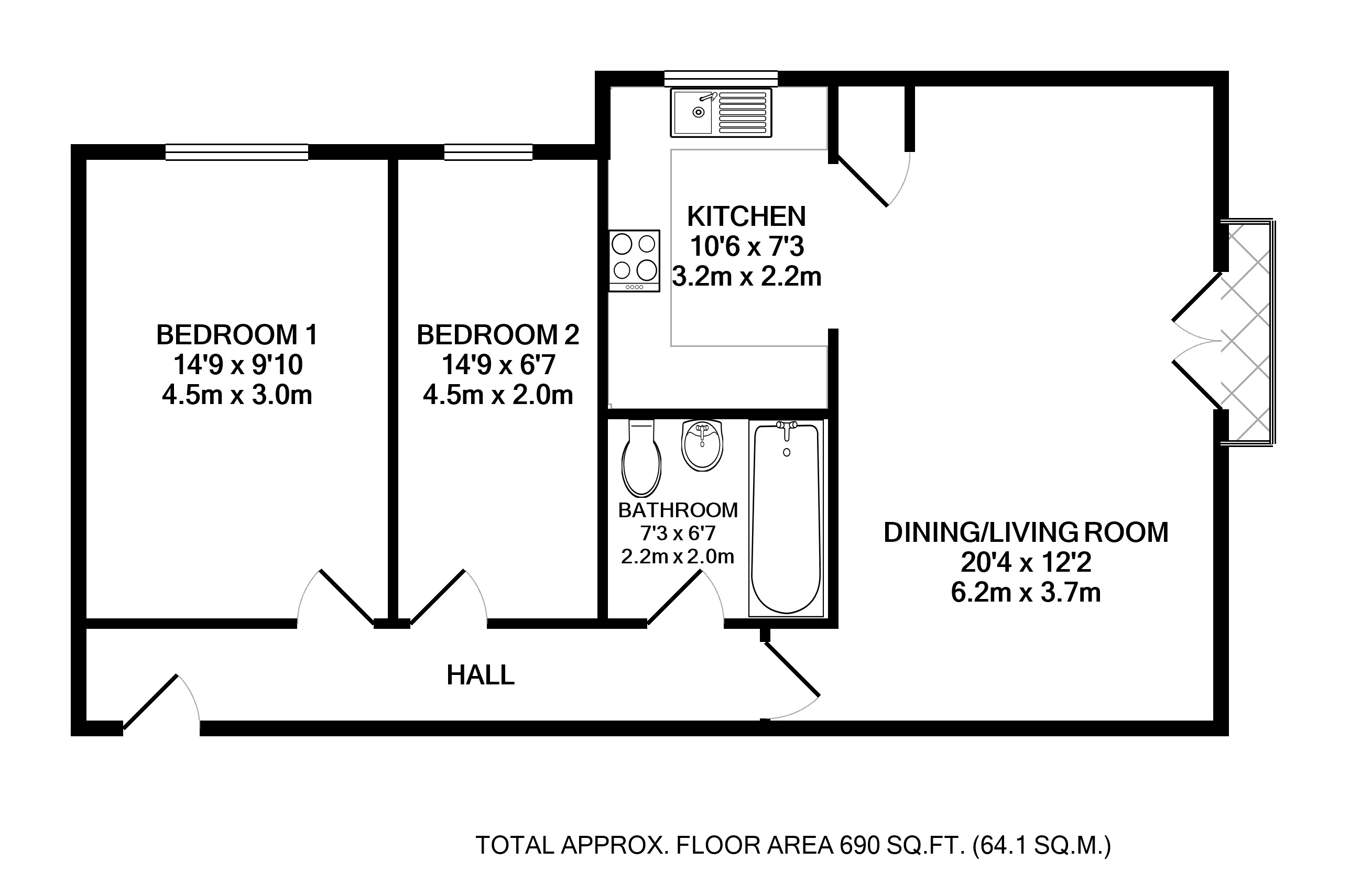 103, Merrifield Court, Welwyn Garden City floorplan
