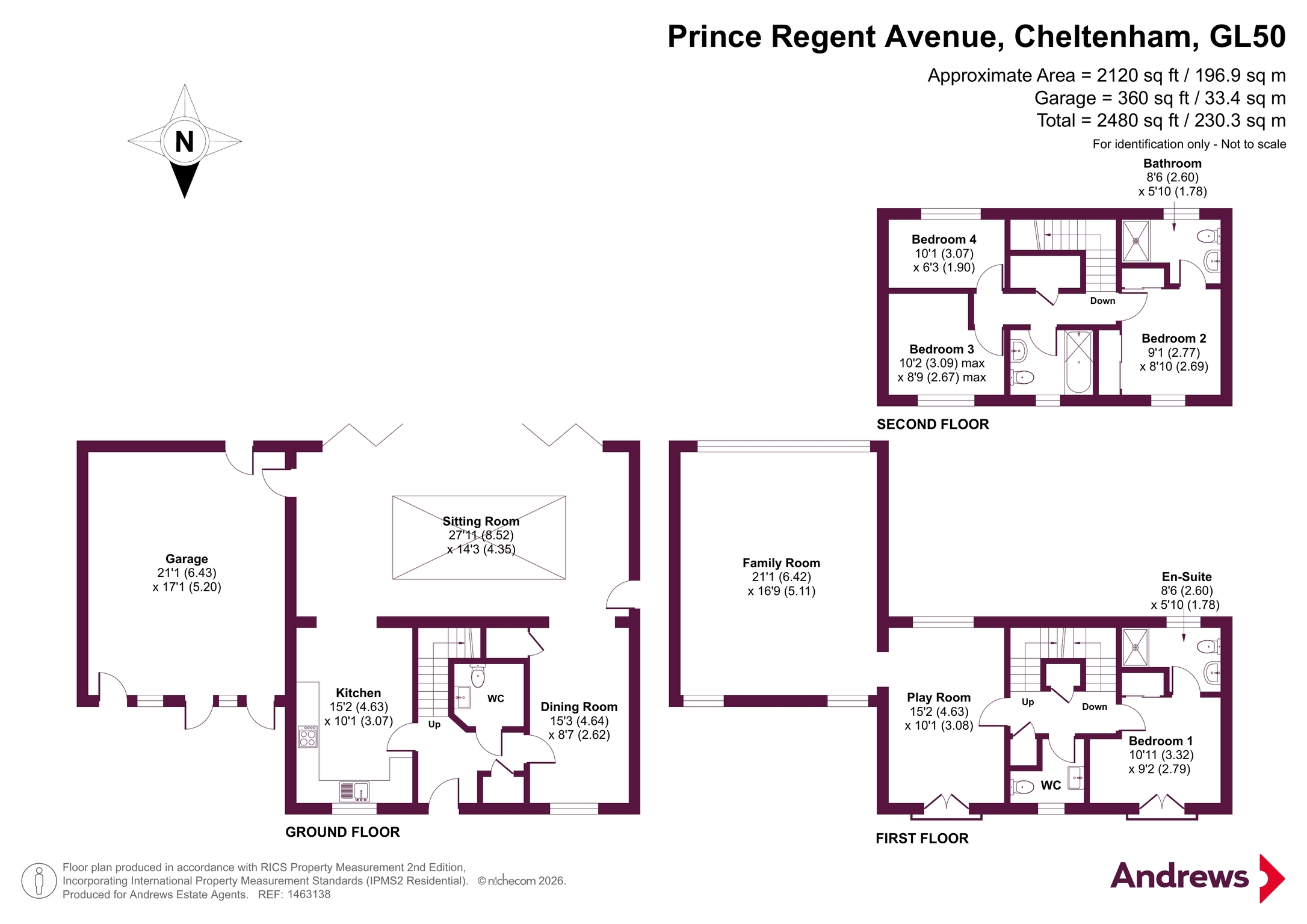 11, Prince Regent Avenue, Cheltenham floorplan